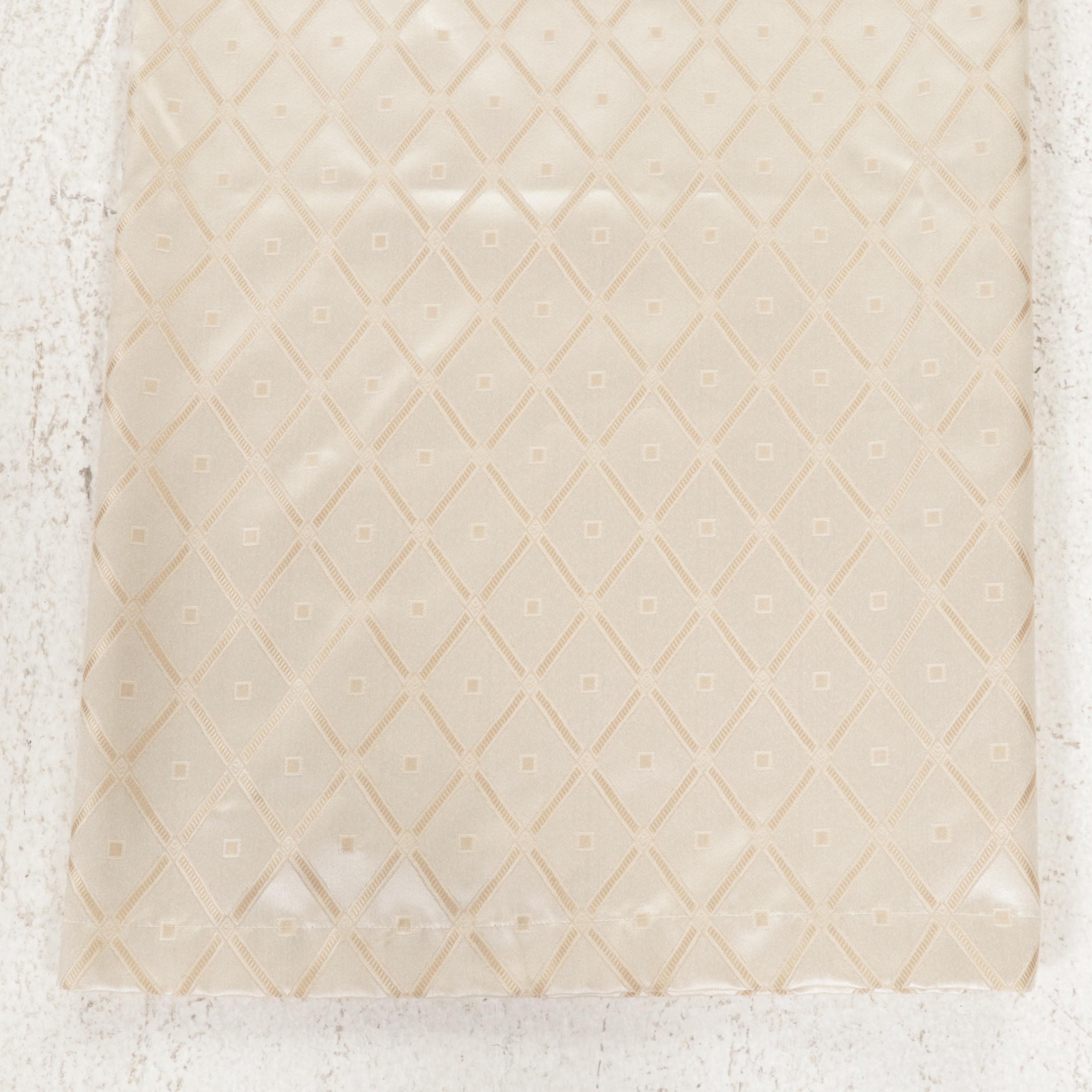 Woven Jacquard Curtains With Valances, Swag, Feather Pillow and Wall Hanging