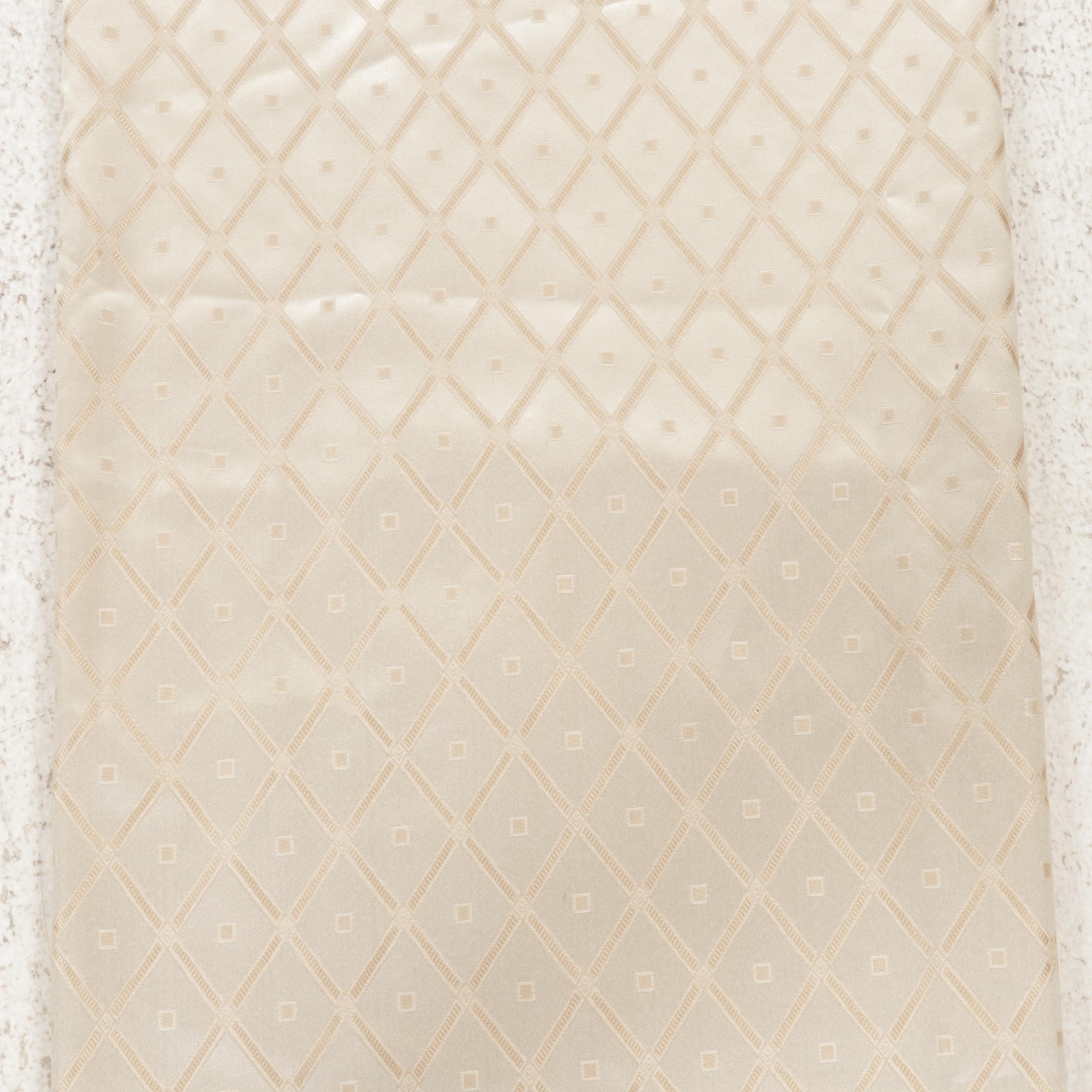 Woven Jacquard Curtains With Valances, Swag, Feather Pillow and Wall Hanging