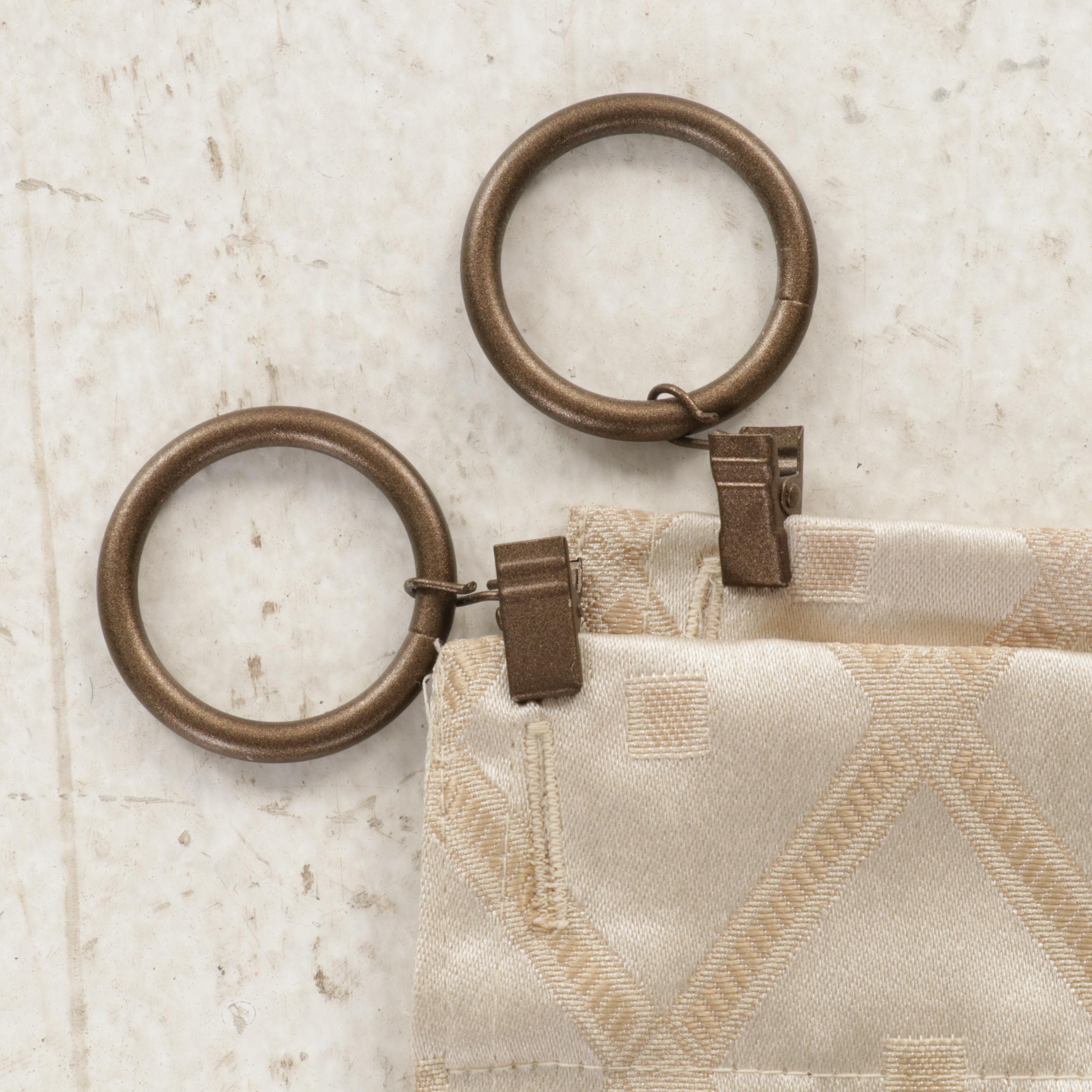 Woven Jacquard Curtains With Valances, Swag, Feather Pillow and Wall Hanging