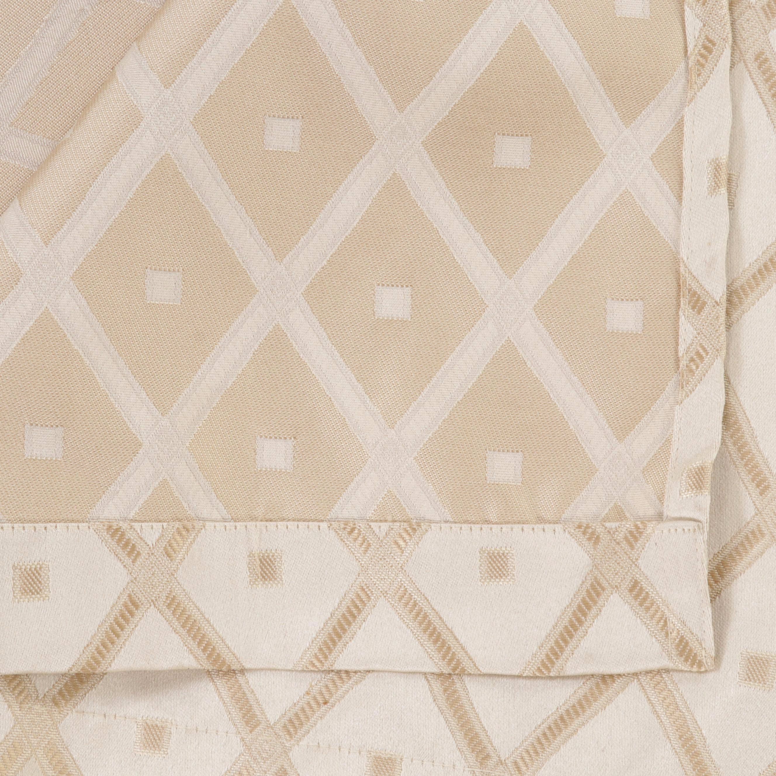 Woven Jacquard Curtains With Valances, Swag, Feather Pillow and Wall Hanging