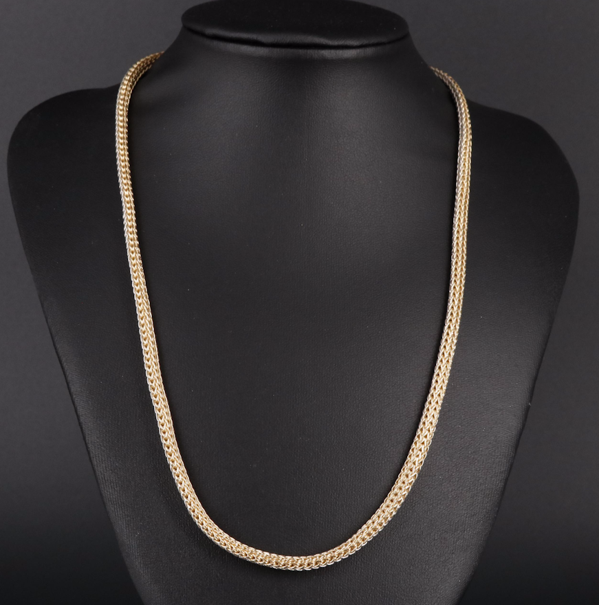John Hardy Sterling and 18K Classic Chain Reversible Necklace