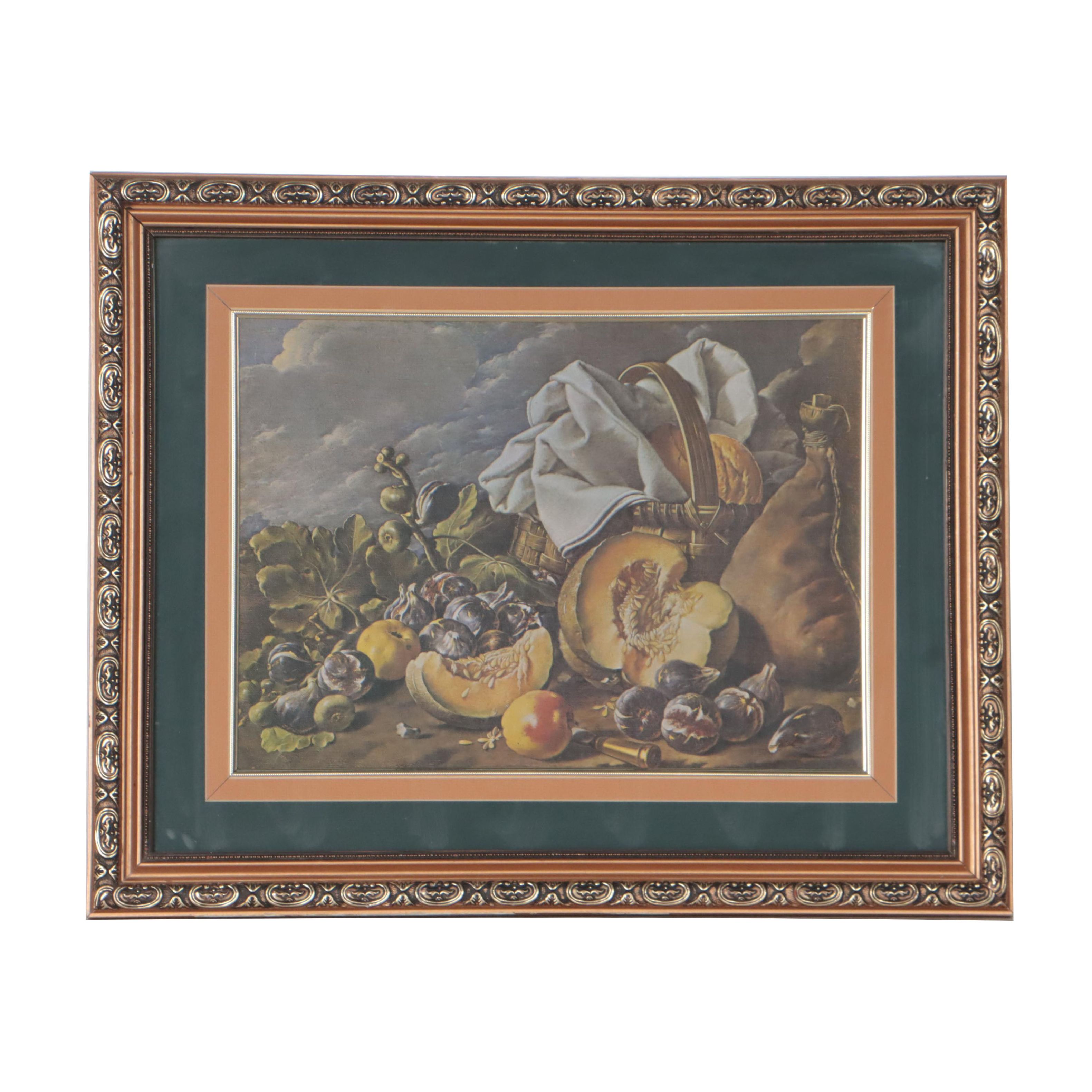 Offset Lithograph of Fruit Still Life