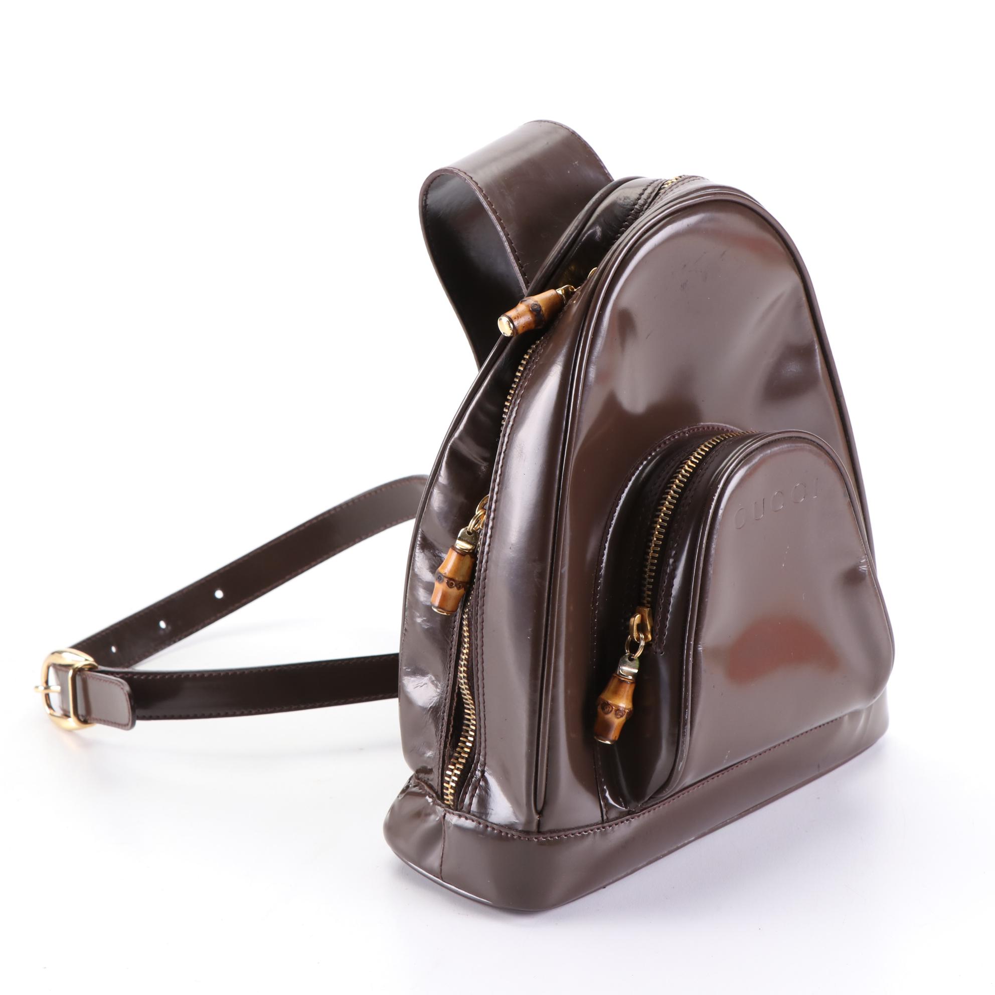 Gucci Bamboo Mini Sling Bag in Glazed Leather