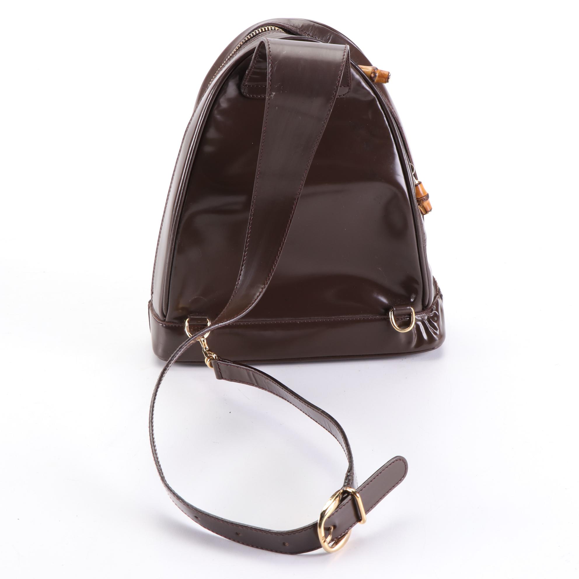 Gucci Bamboo Mini Sling Bag in Glazed Leather