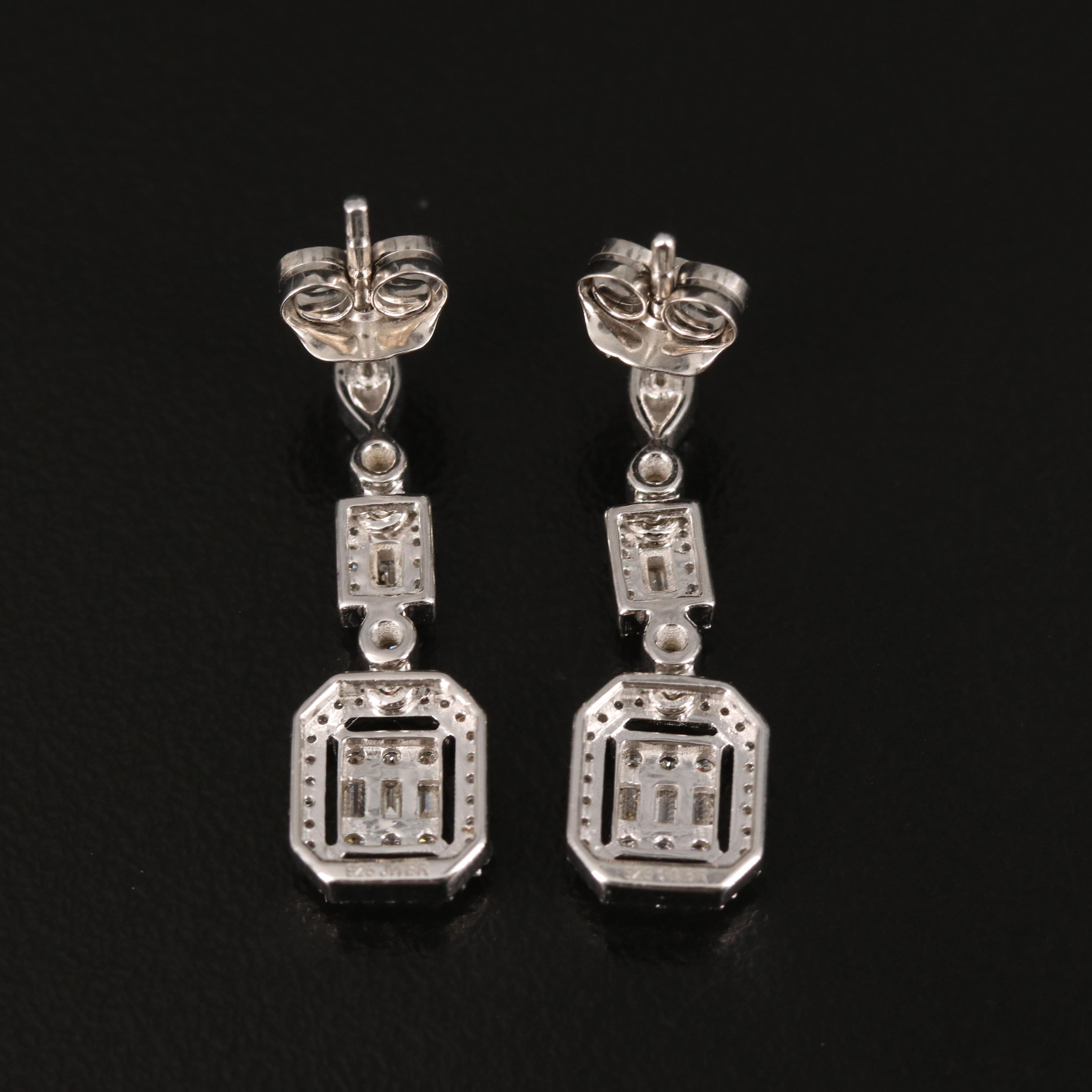 Diamond Earrings in Sterling