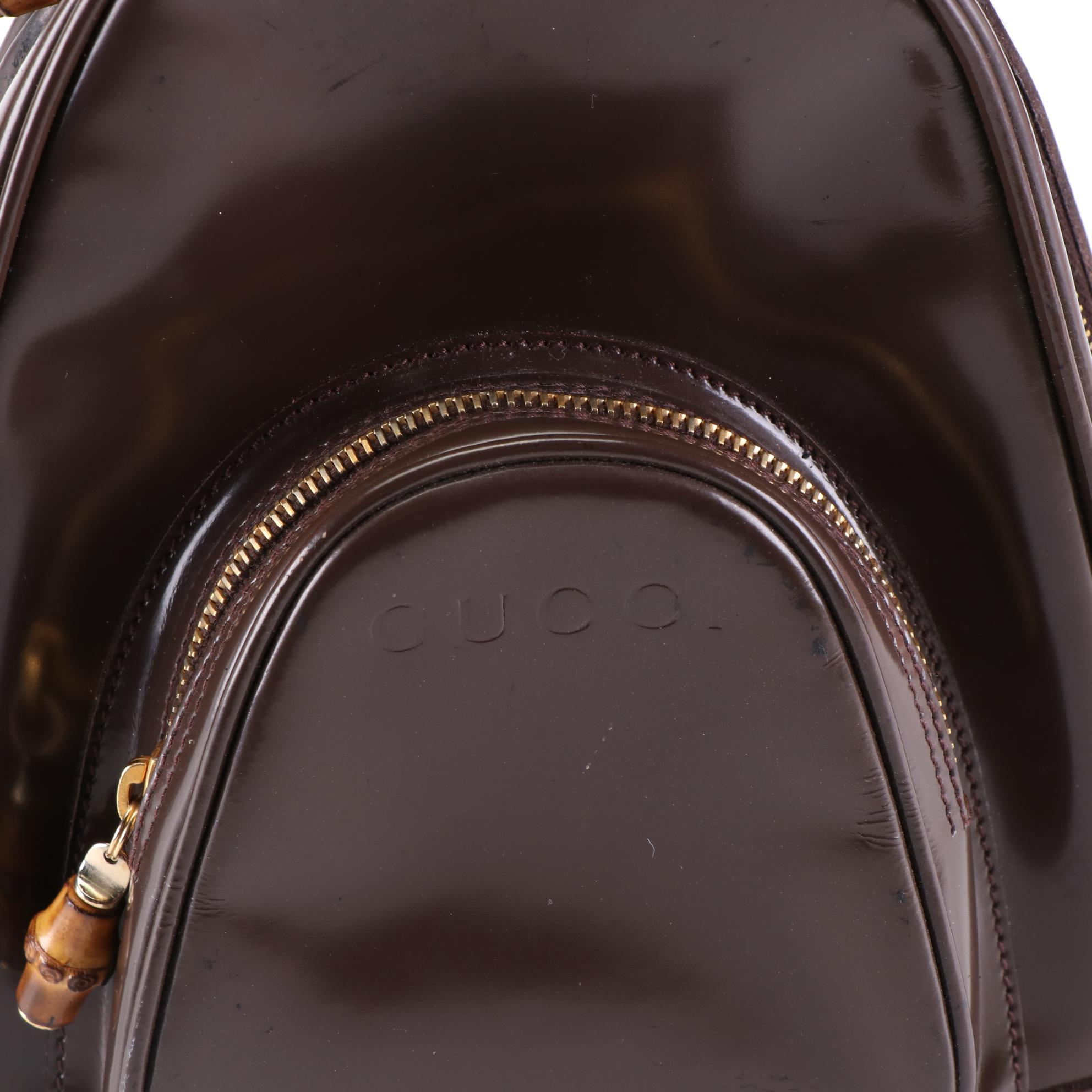 Gucci Bamboo Mini Sling Bag in Glazed Leather
