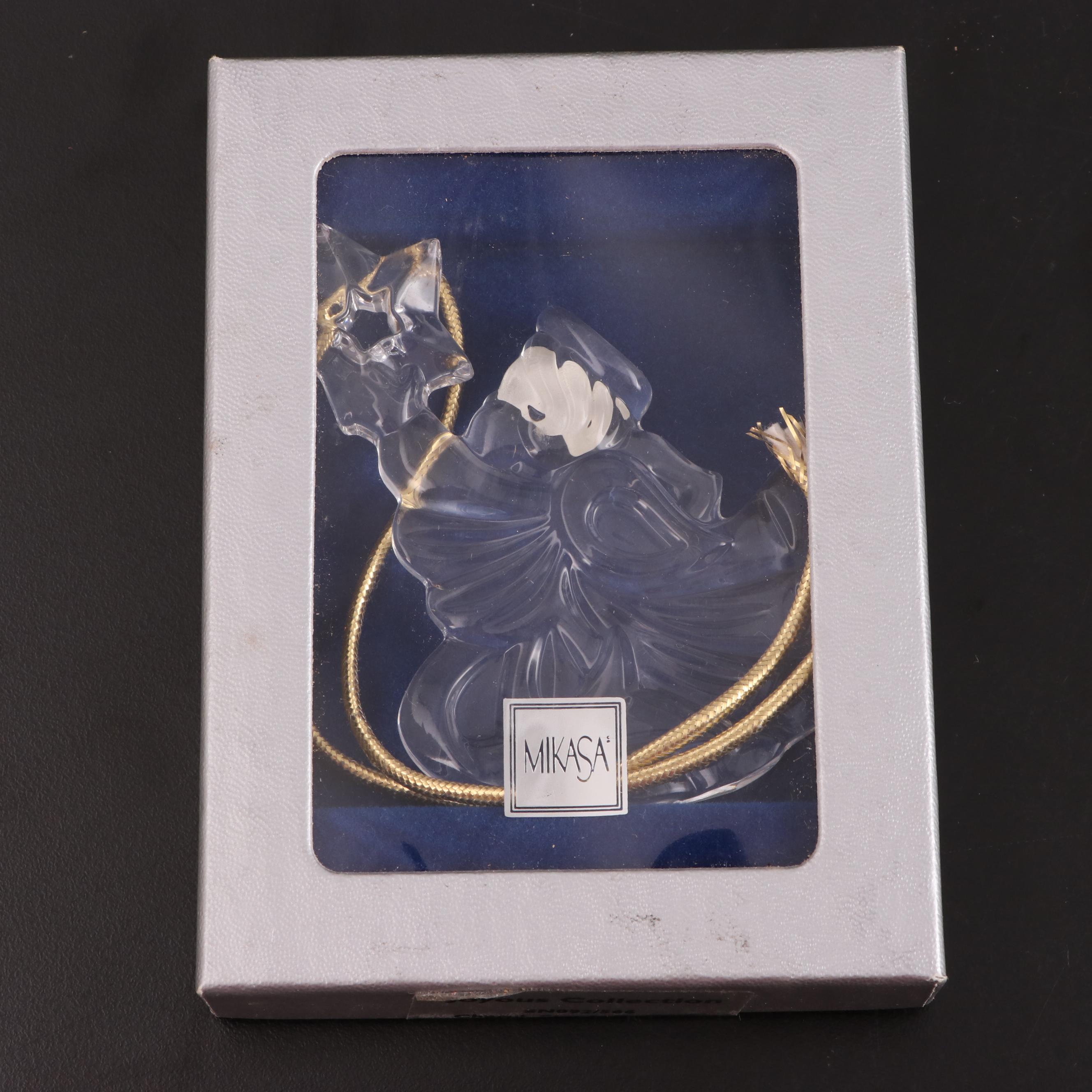 Mikasa and Marquis Waterford Crystal and Bone China Ornaments and Platter