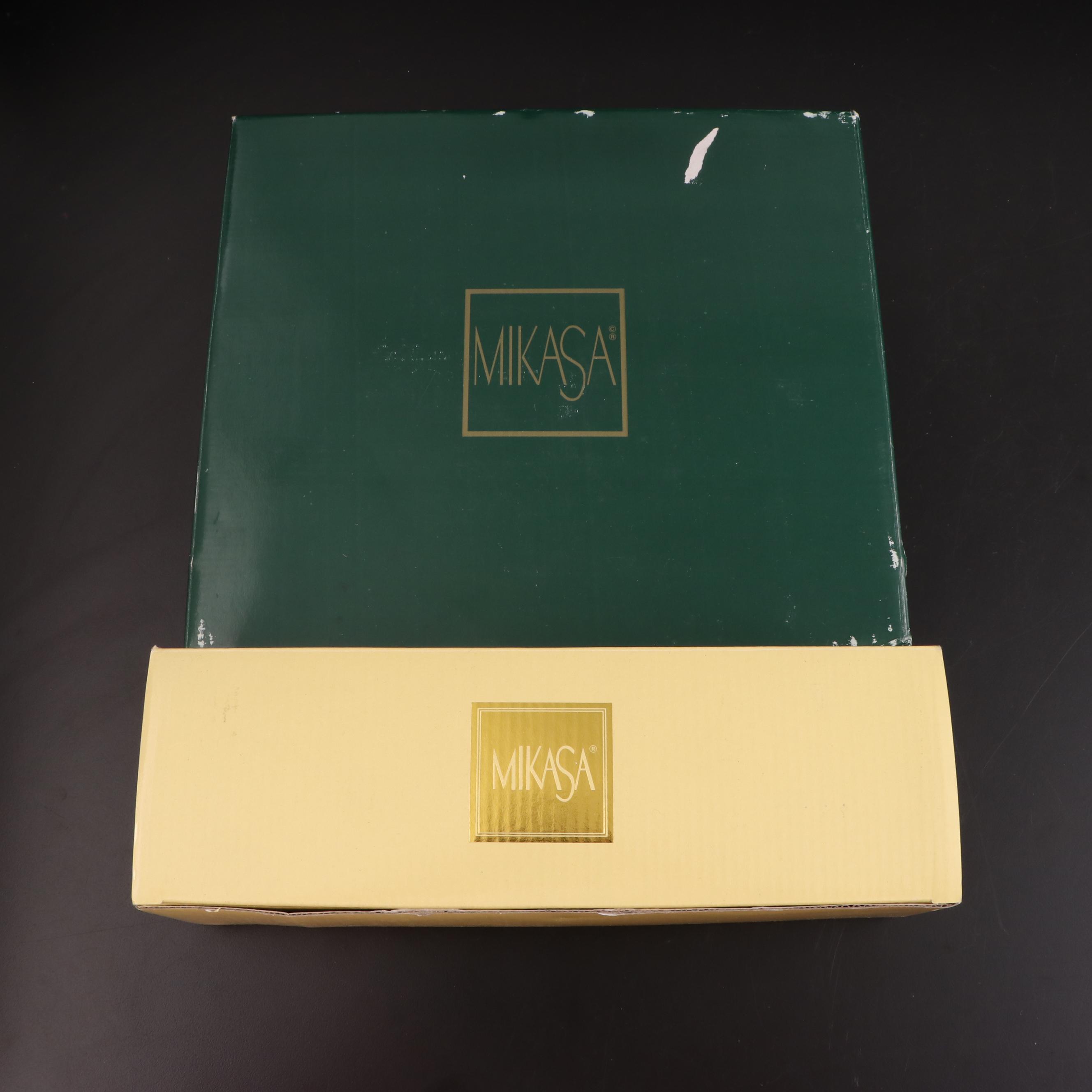 Mikasa and Marquis Waterford Crystal and Bone China Ornaments and Platter