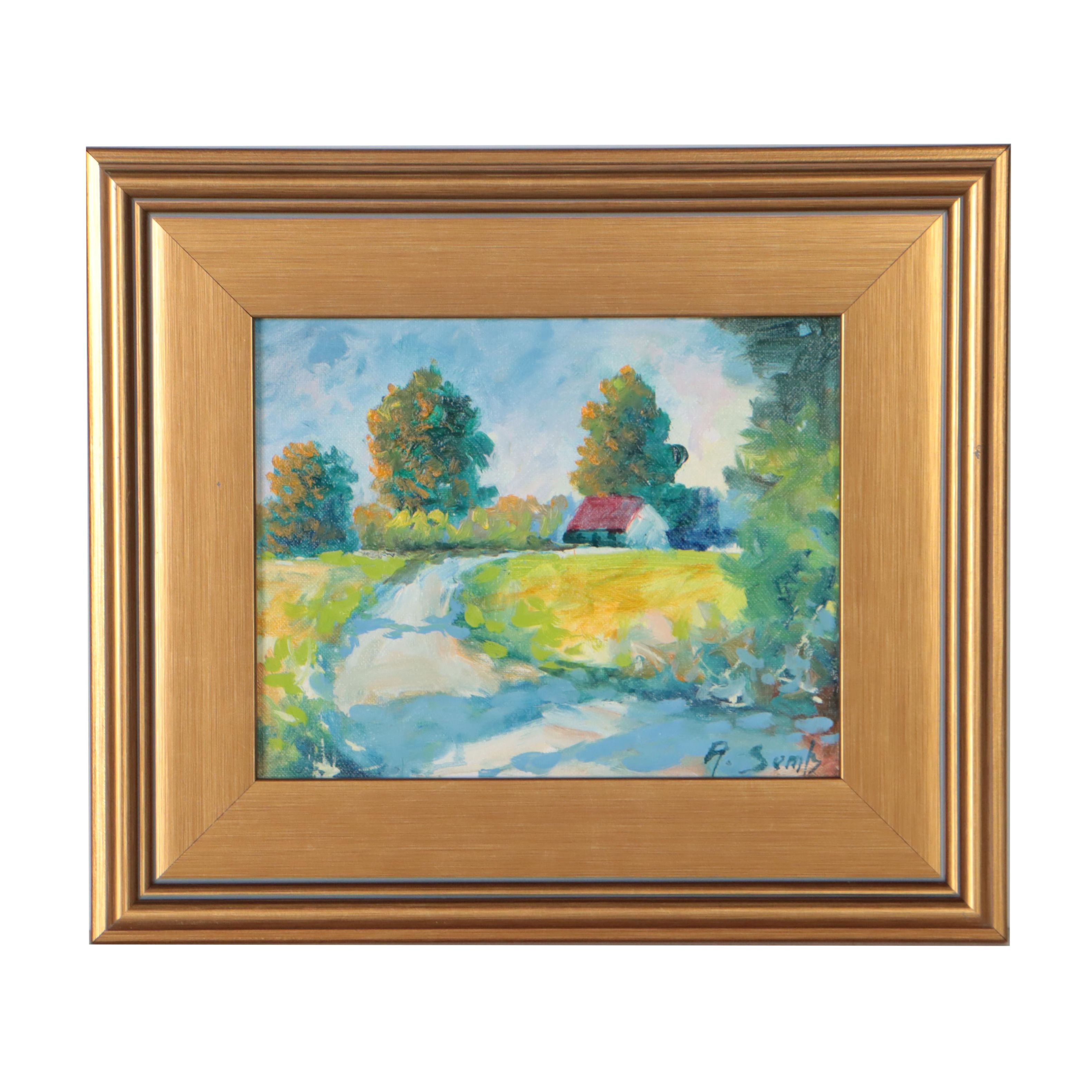 Oil Painting of Landscape, 21st Century