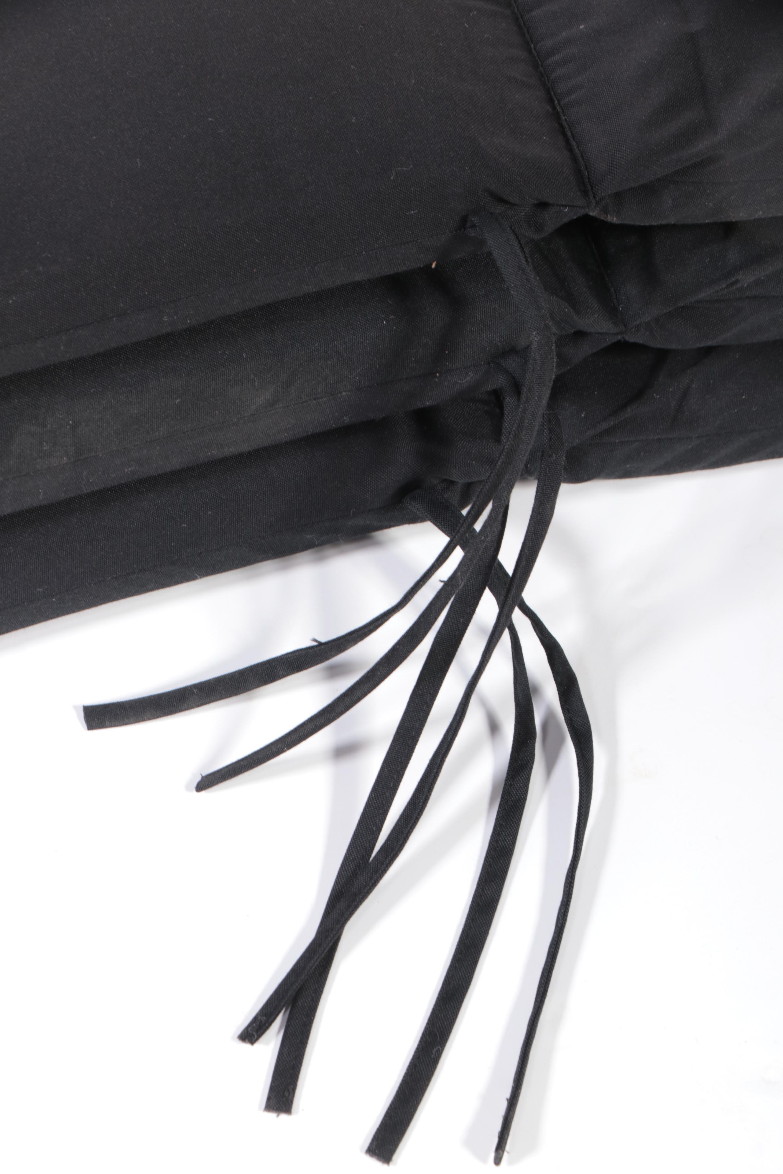 Room Essentials Black Fabric Patio Chair Seat and Backrest Cushions