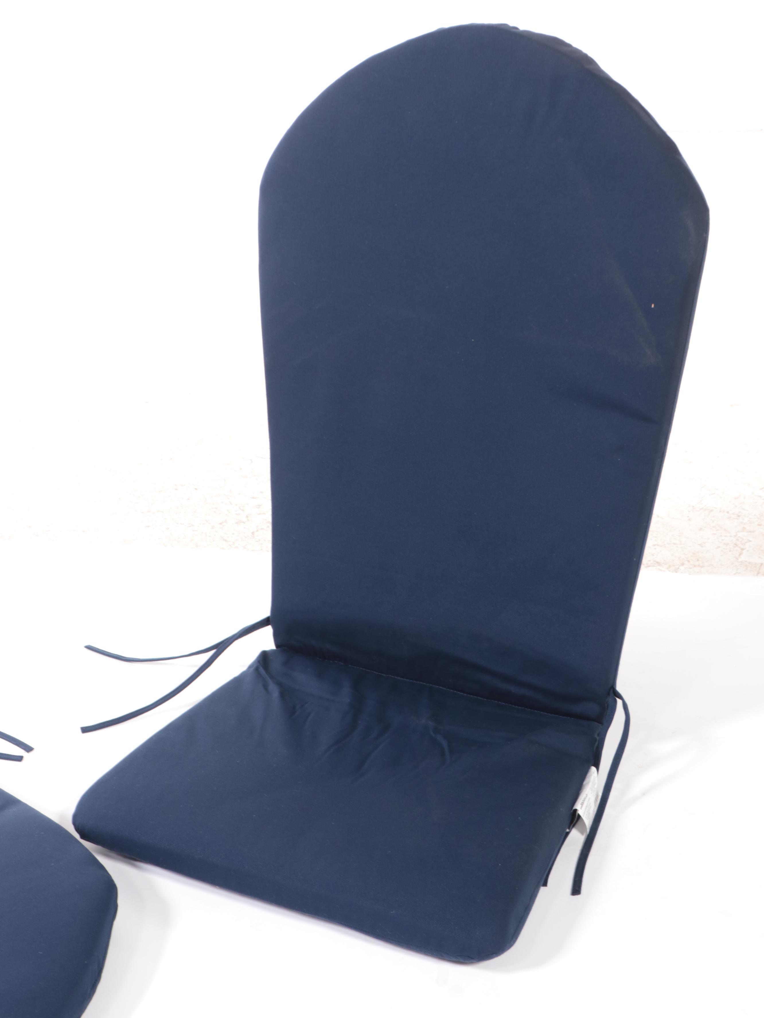 Room Essentials Navy Fabric Patio Chair Seat and Backrest Cushions