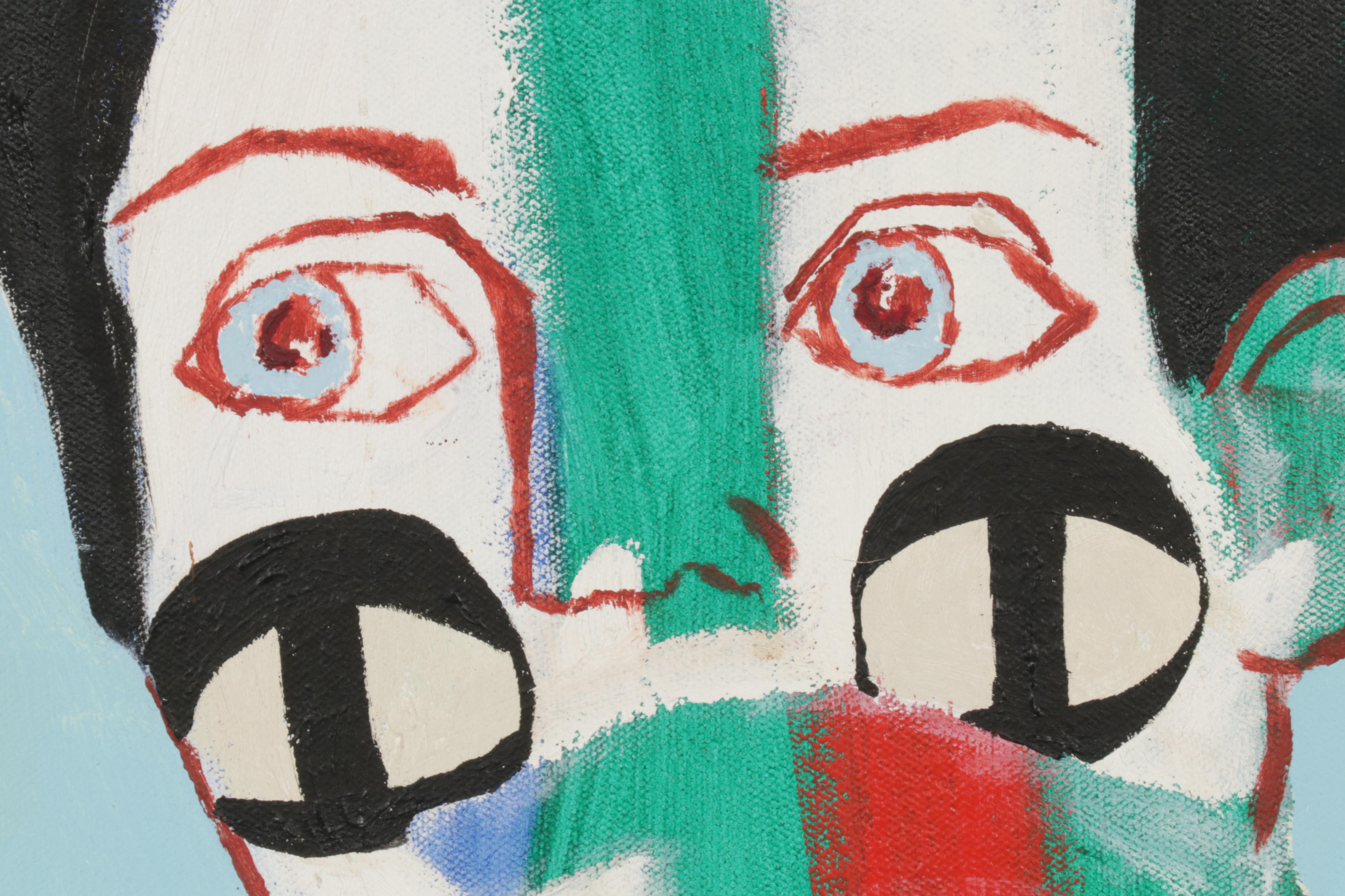 Folk Art Acrylic Painting "Meadows Moth," 21st Century