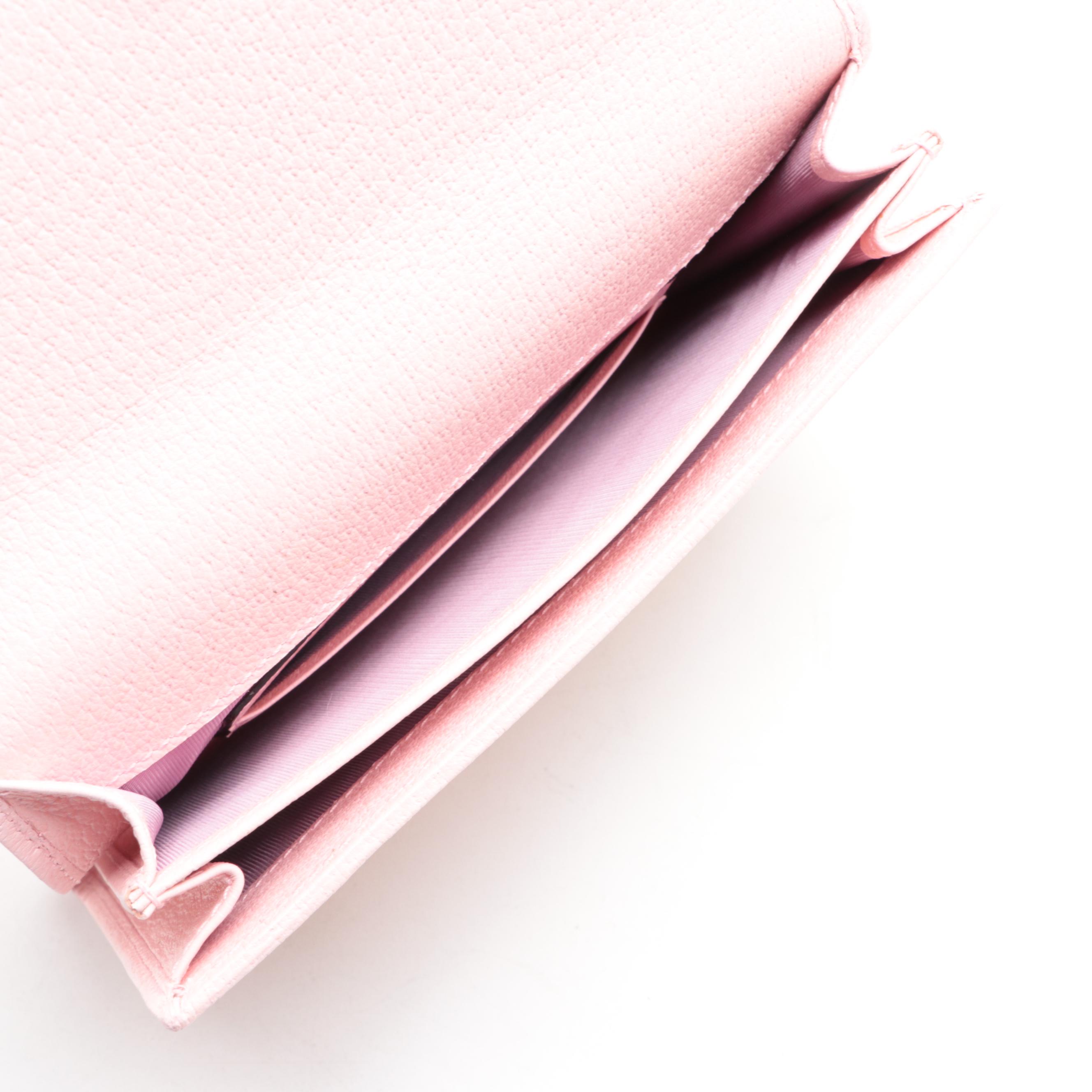 Gucci GG Marmont Travel Clutch in Pink Flora Canvas and Leather with Box