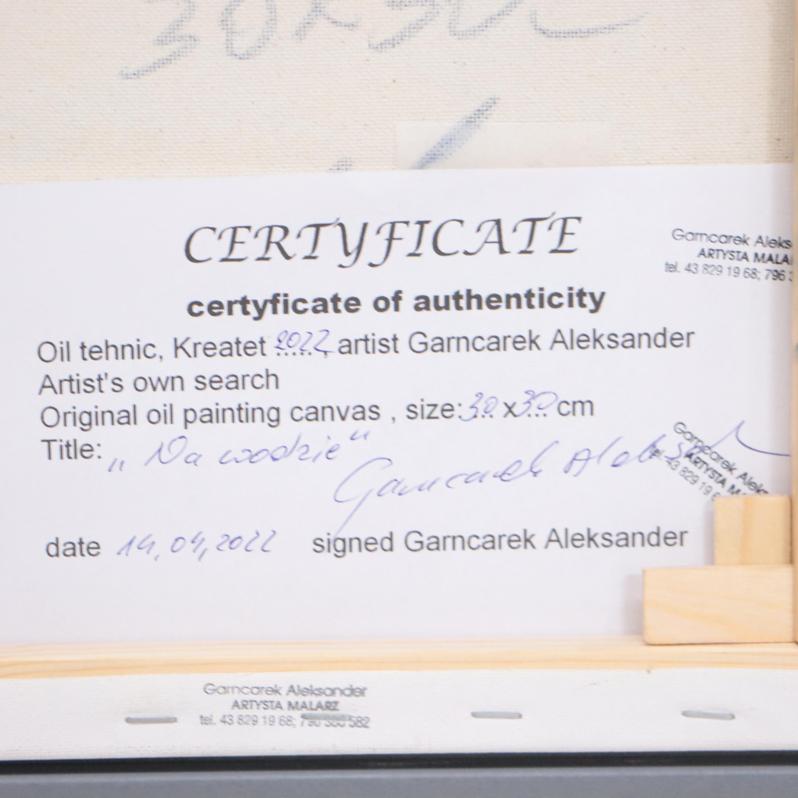 Garncarek Aleksander Landscape Oil Painting "Na Wodzie," 2022