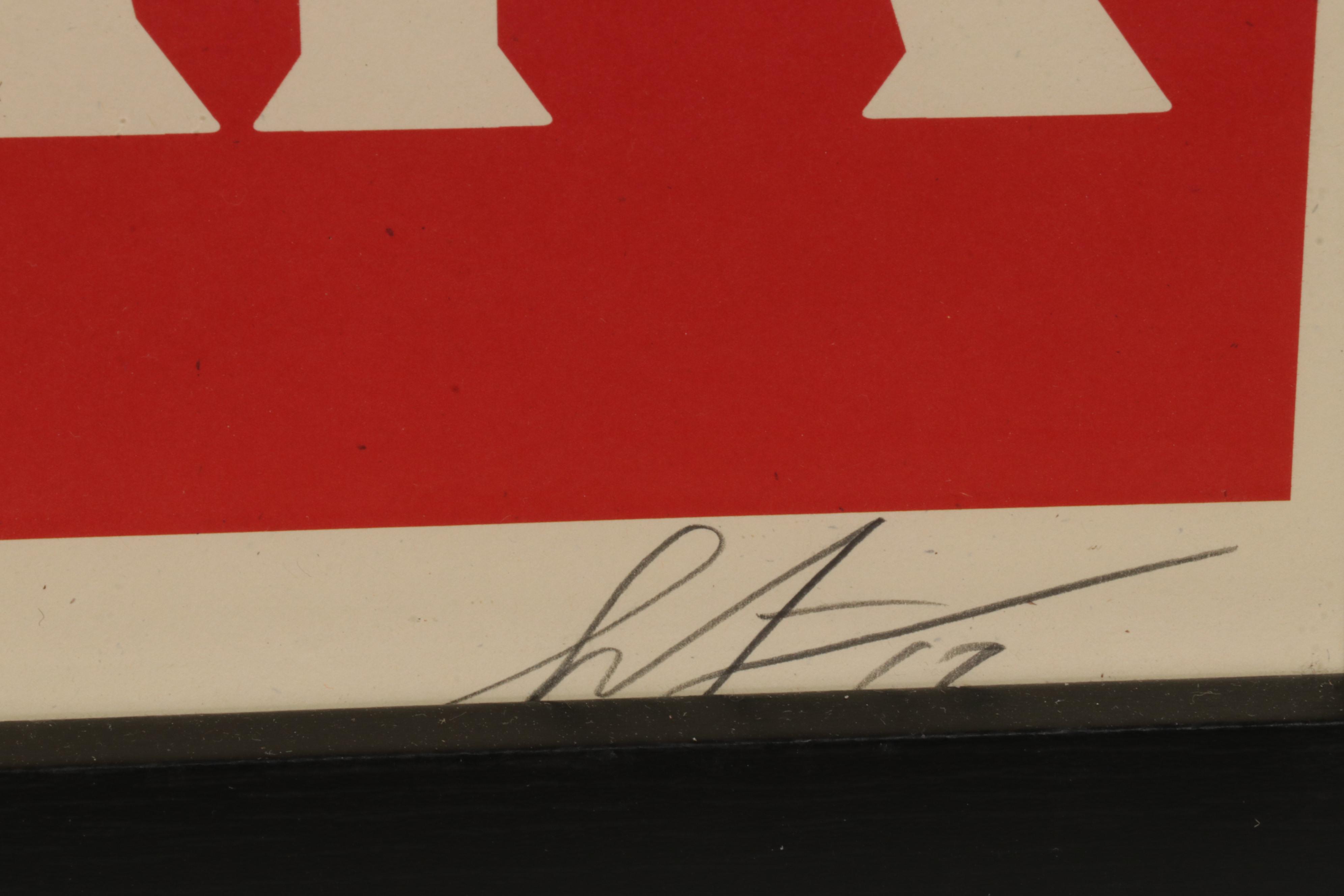 Shepard Fairey Offset Print "Make Art Not War," 2017