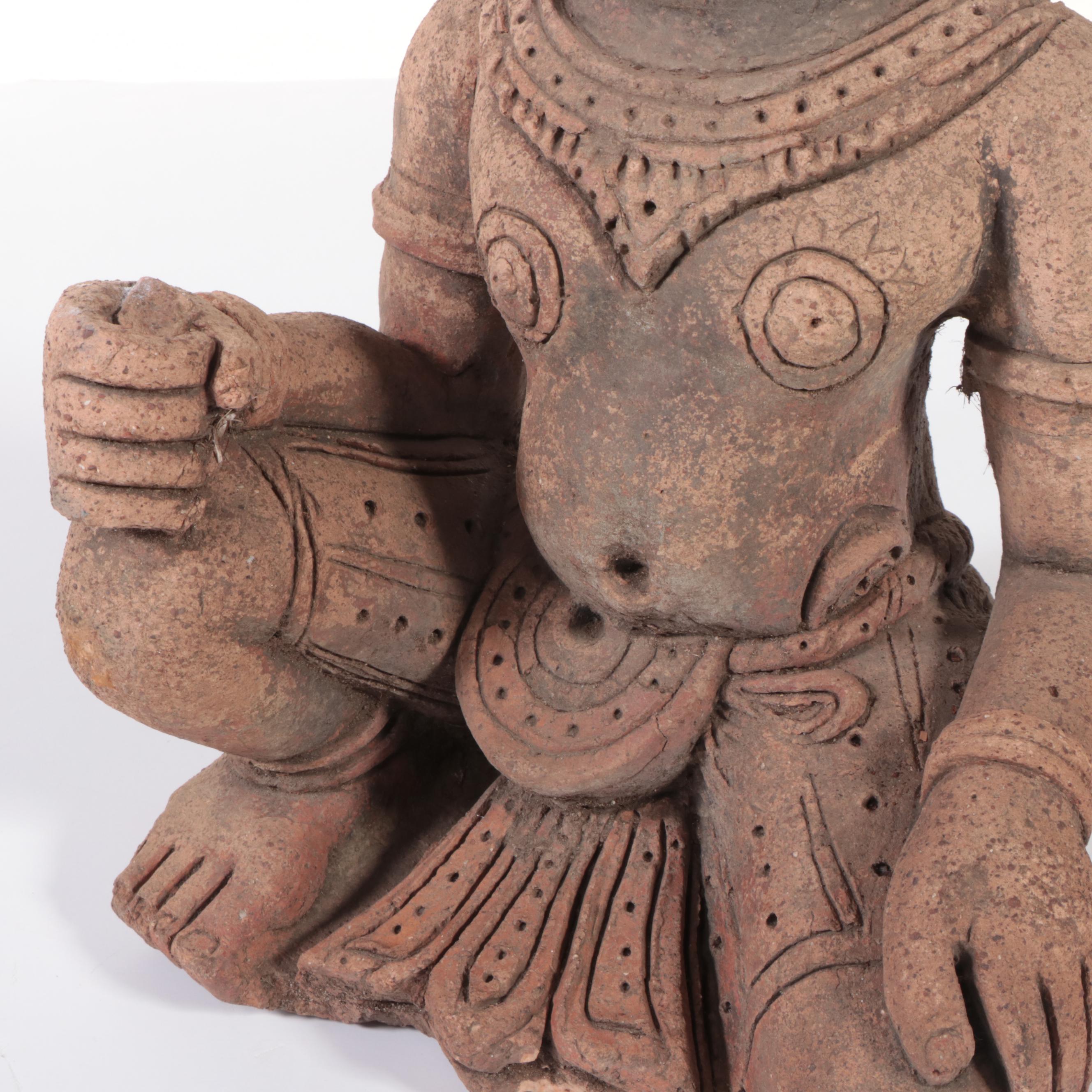 Indian Terracotta Garuda Guardian Figure