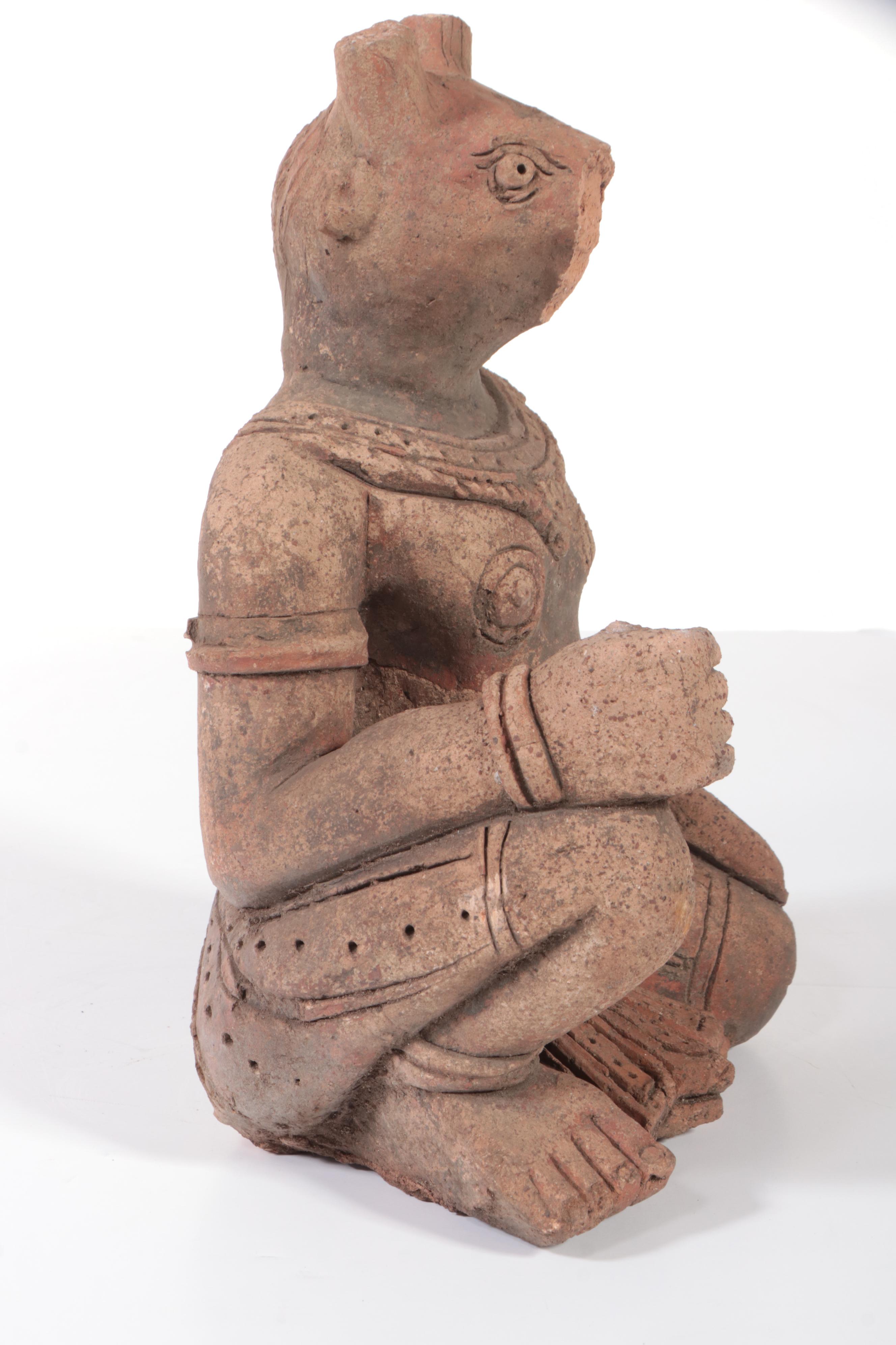 Indian Terracotta Garuda Guardian Figure