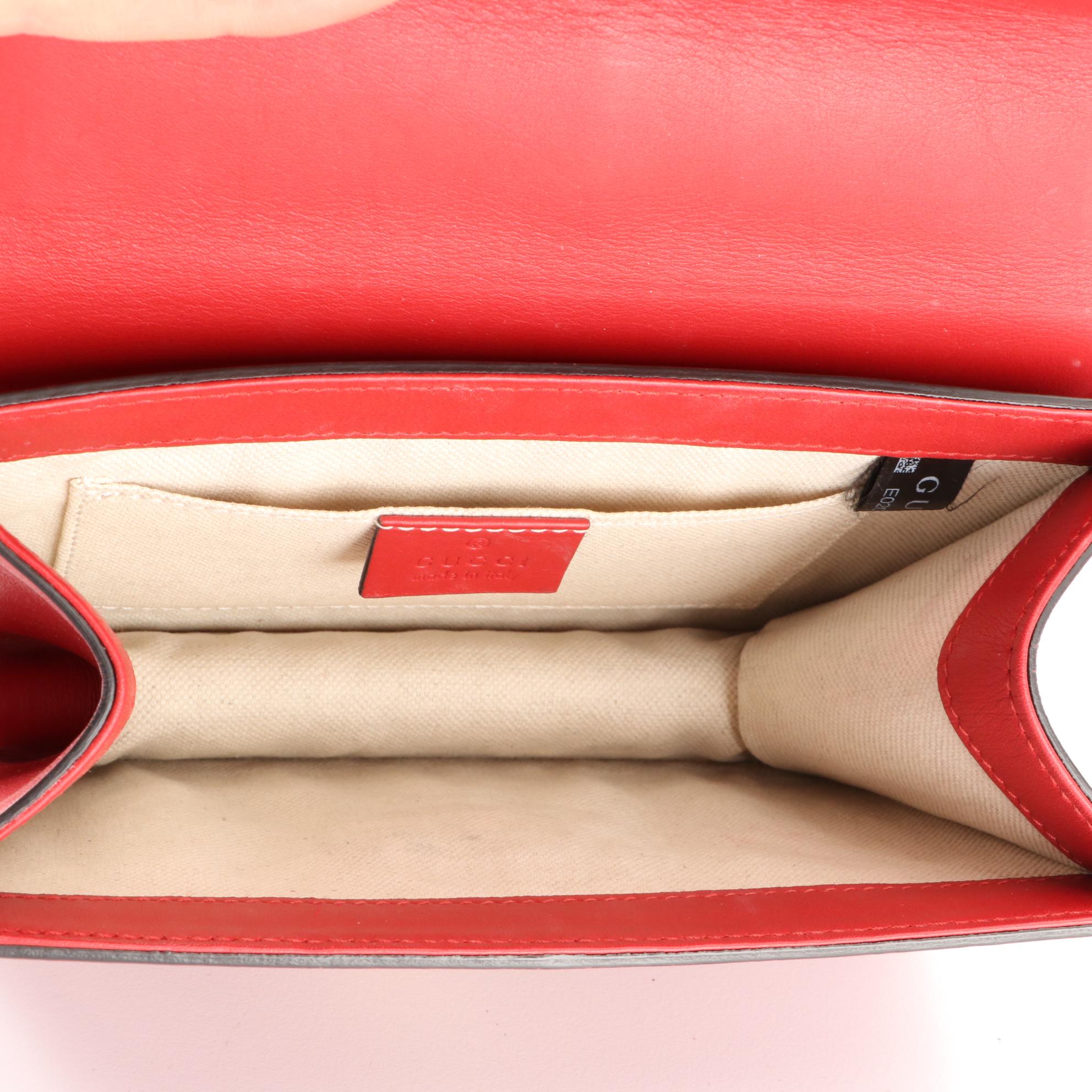 Gucci Peony Chain Shoulder Bag in Leather