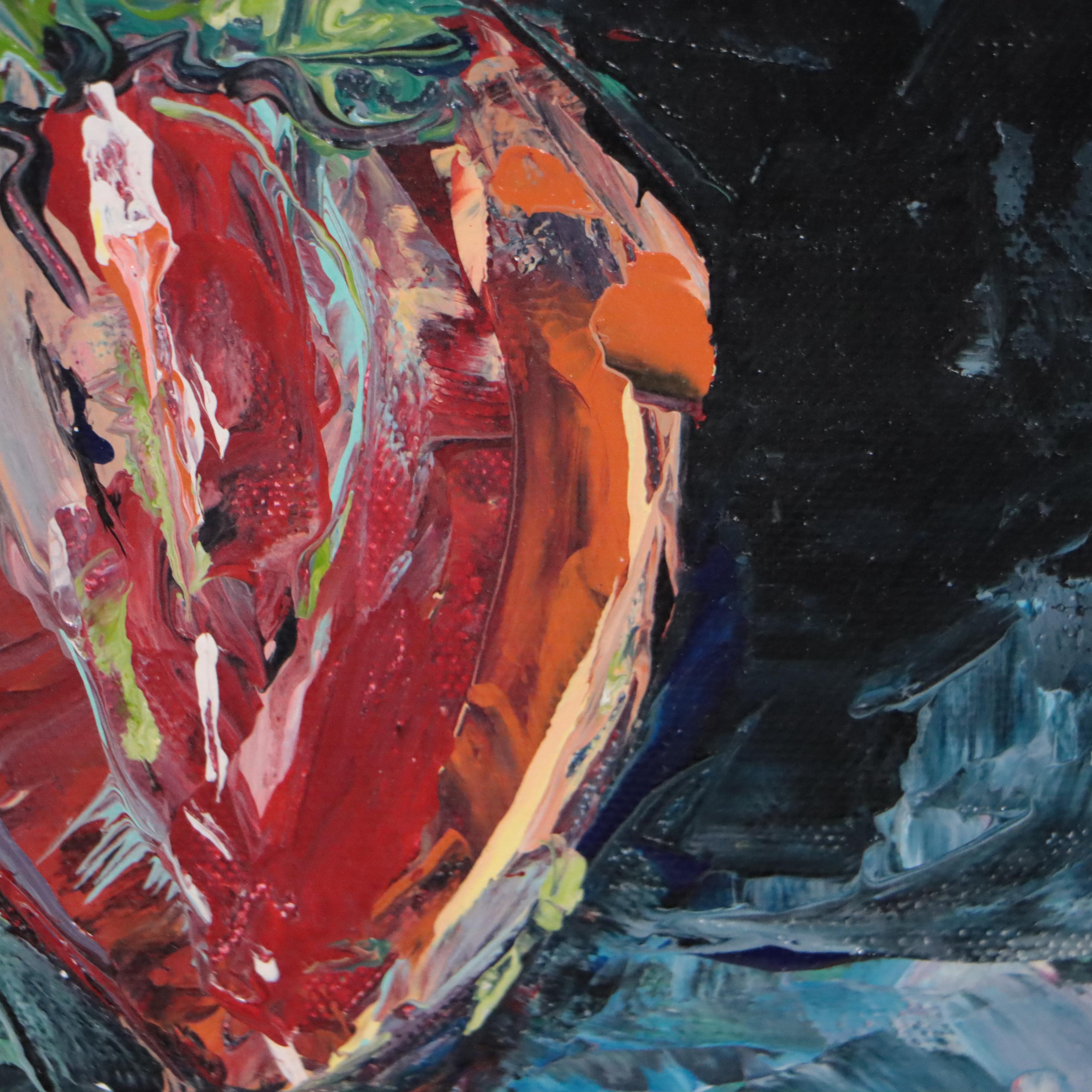 Anne Thoutip Acrylic Painting "Half Strawberry," 2017