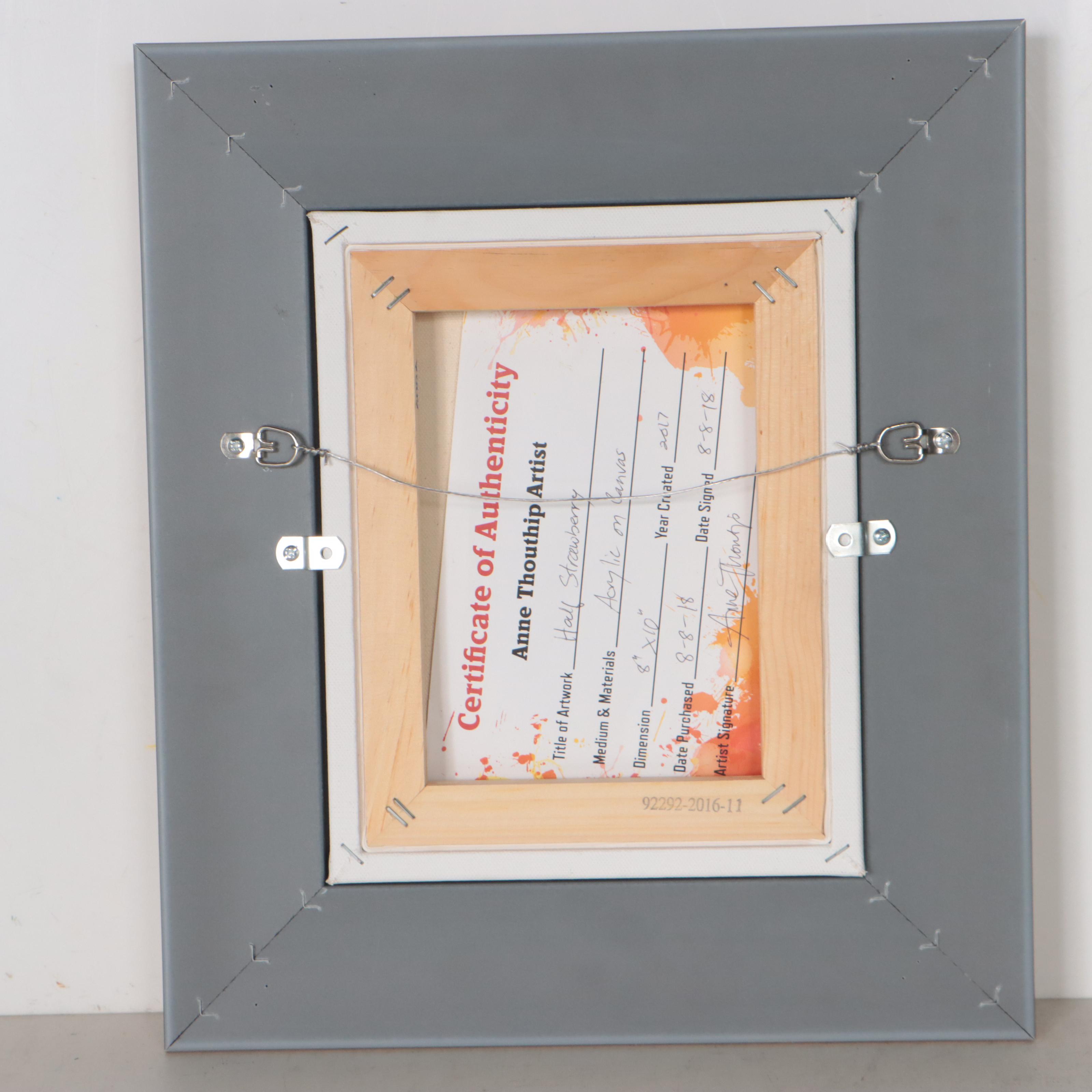 Anne Thoutip Acrylic Painting "Half Strawberry," 2017