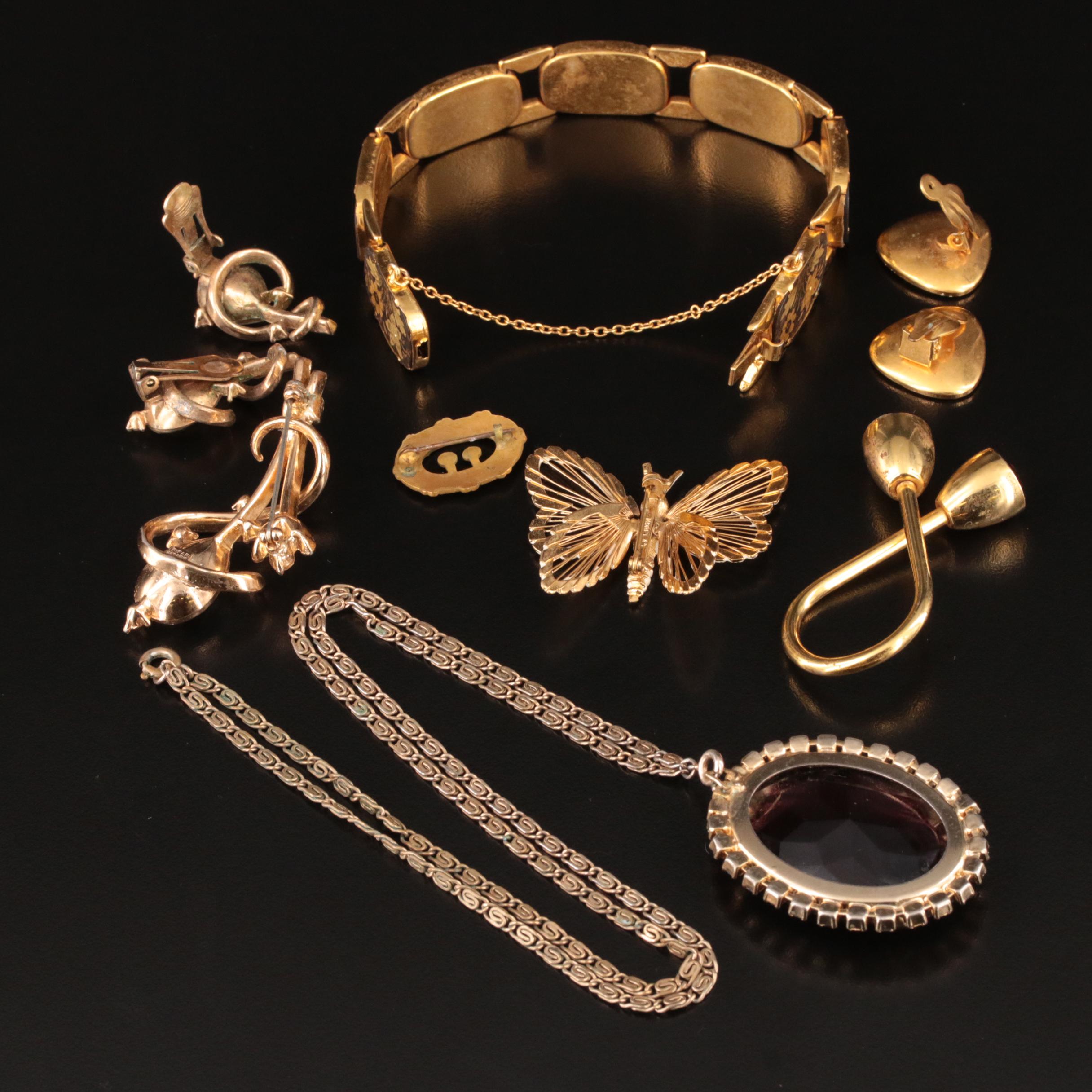 1950s Alfred Philippe for Crown Trifari Featured in Rhinestone Jewelry Lot