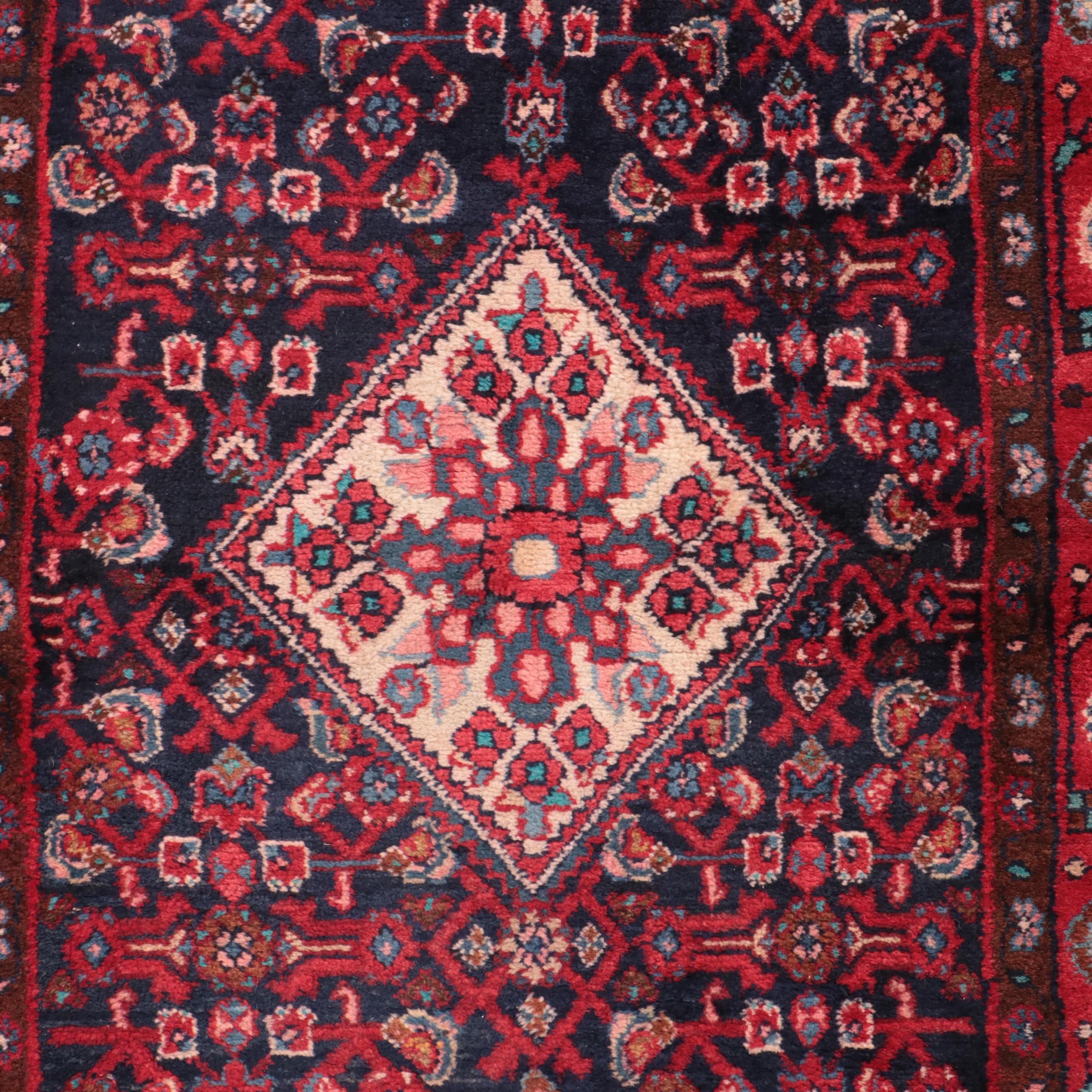3'7 x 9'10 Hand-Knotted Persian Hamadan Long Rug