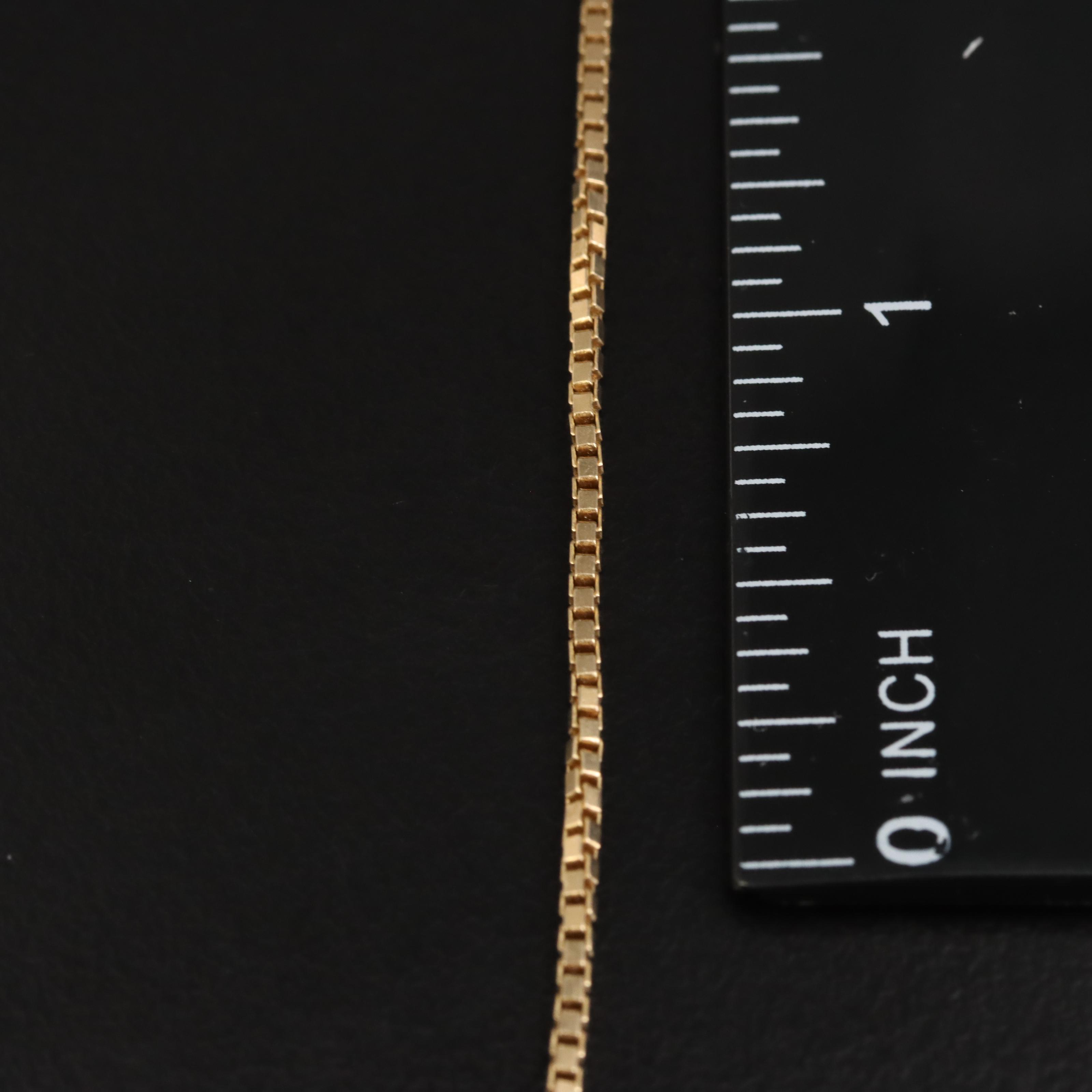 Italian 14K Box Chain Necklace
