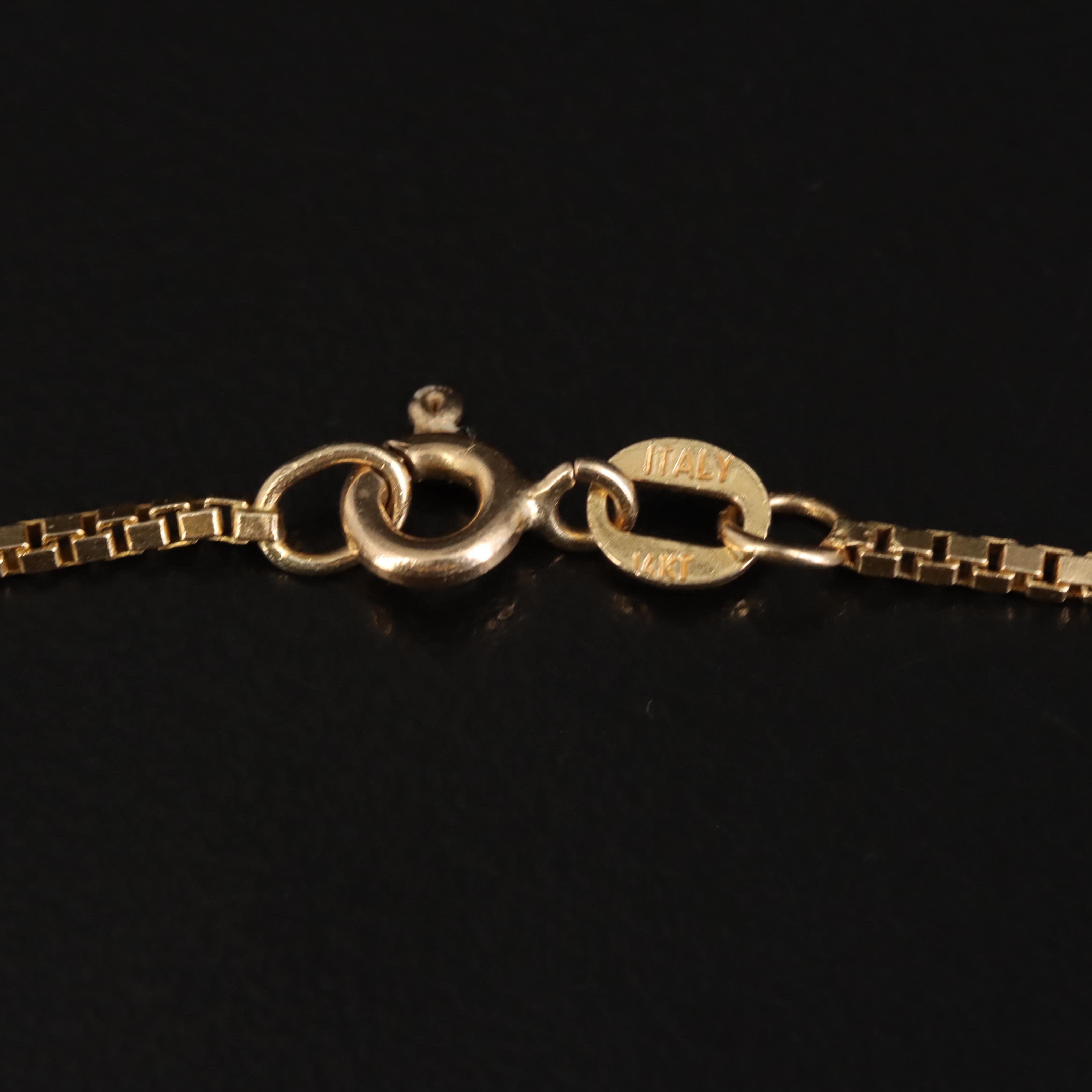 Italian 14K Box Chain Necklace