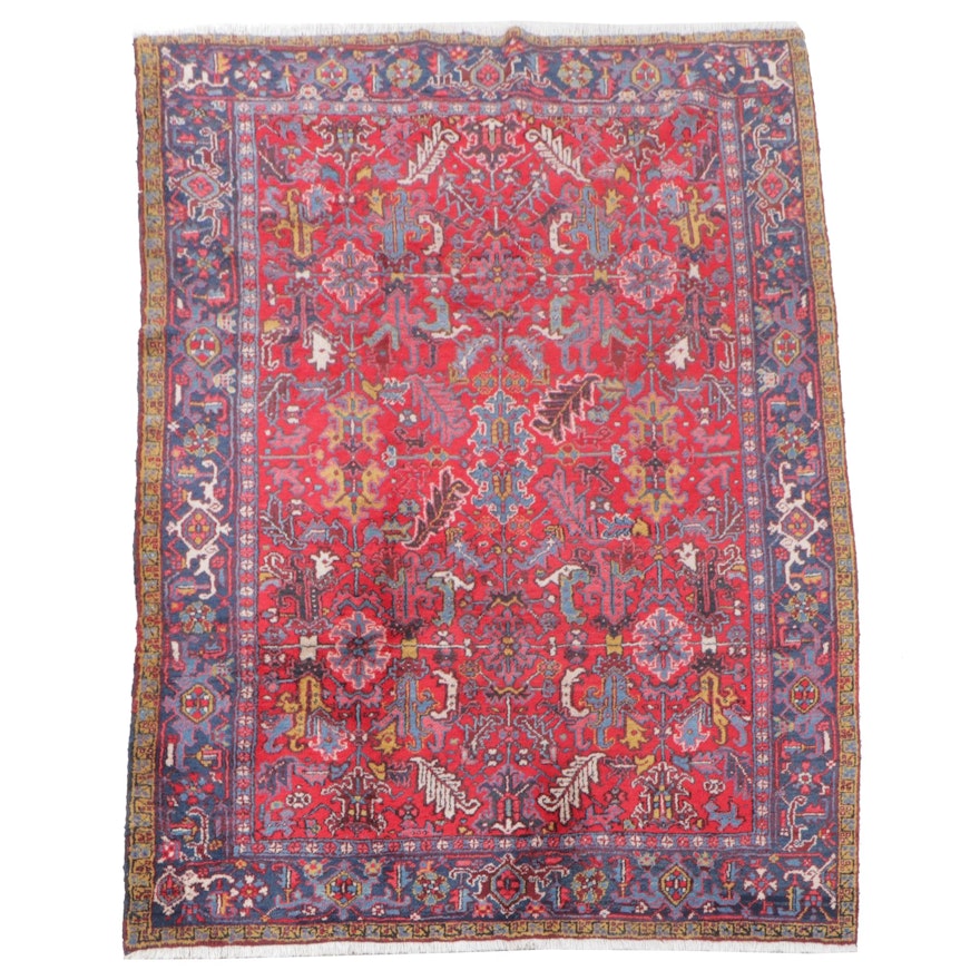 8' x 10'9 Hand-Knotted Persian Heriz Area Rug