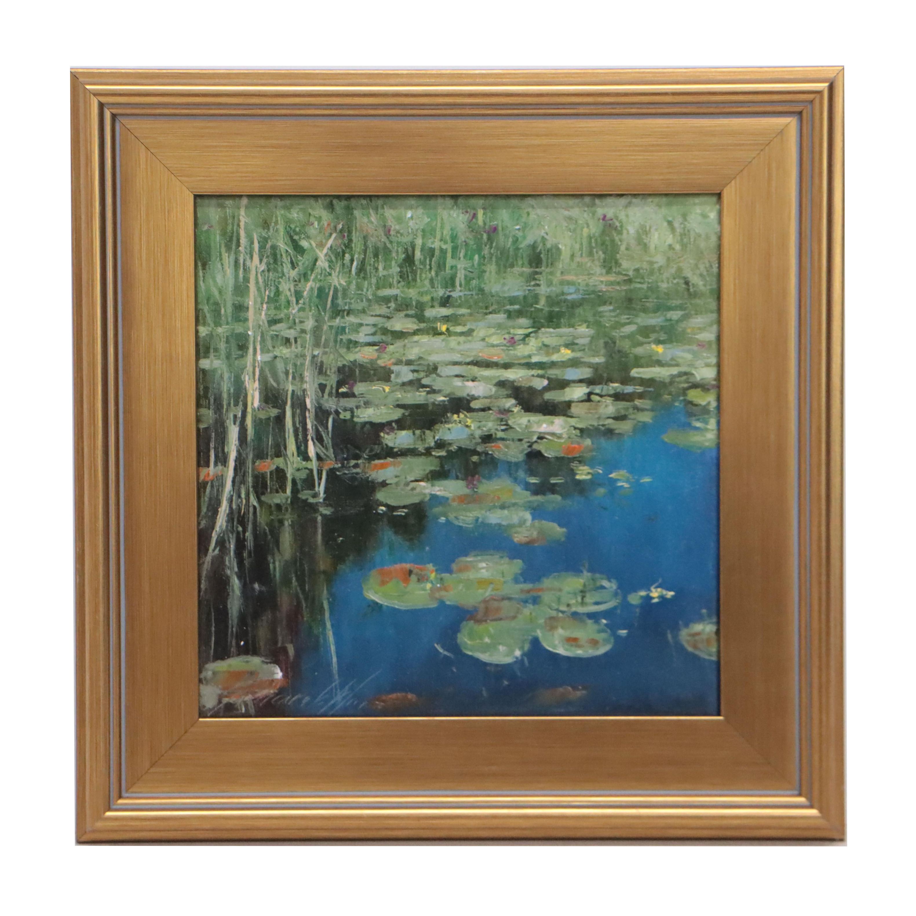 Garncarek Aleksander Landscape Oil Painting "Na Wodzie," 2022