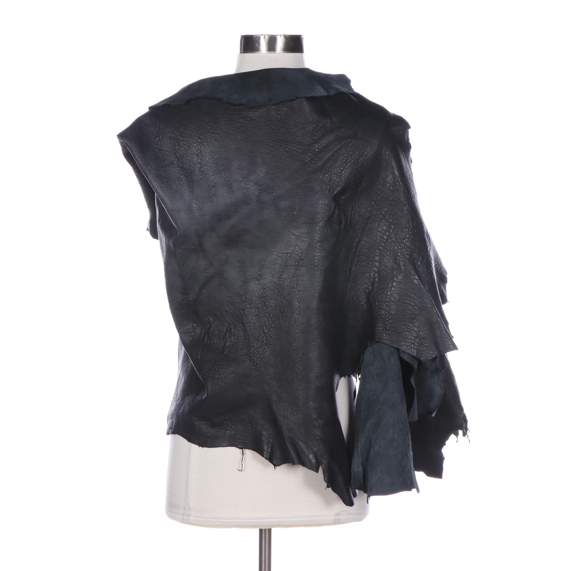 Cutuli Cult Leather Poncho Shawl and Crossbody Bag