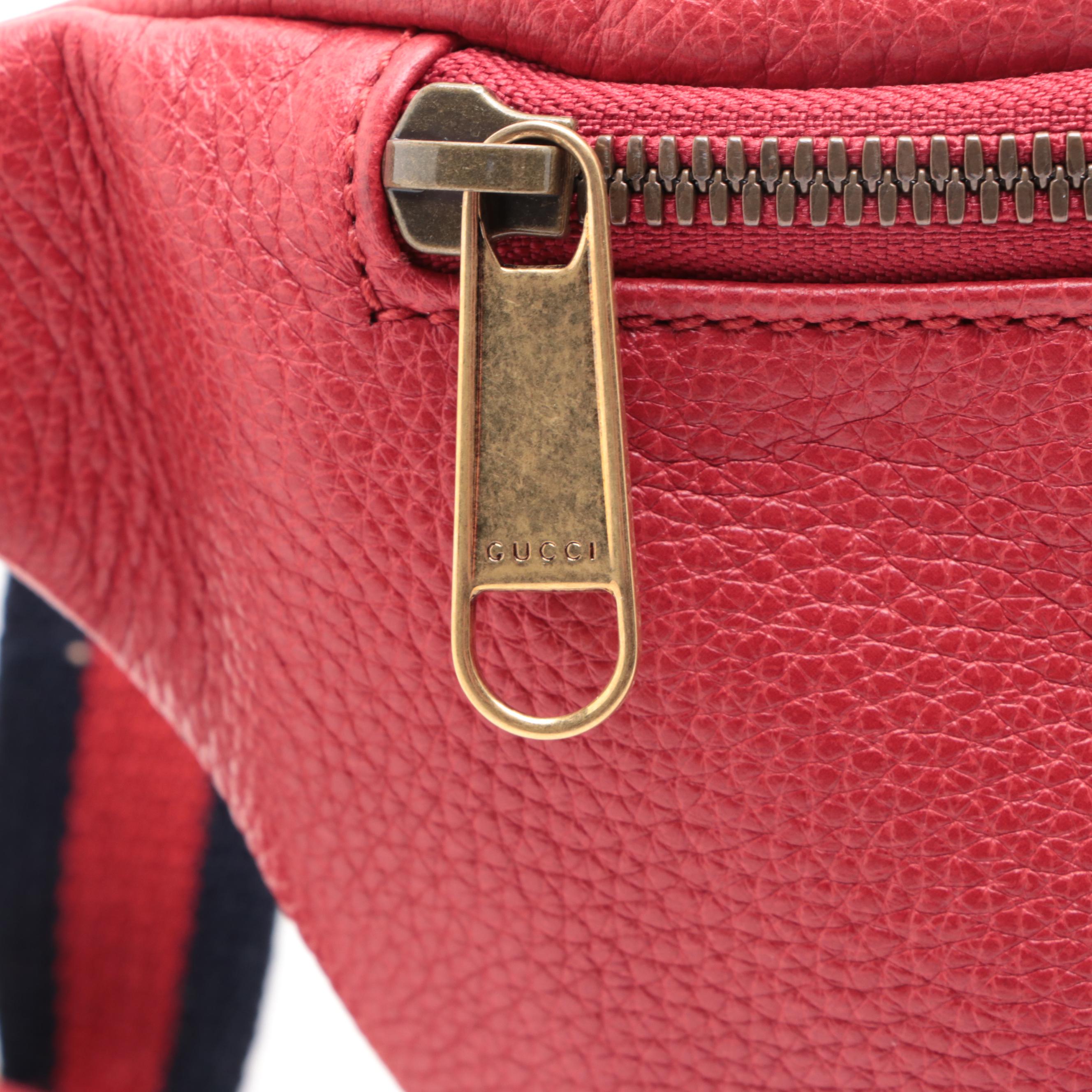 Gucci Small Belt Bag in Printed Red Leather