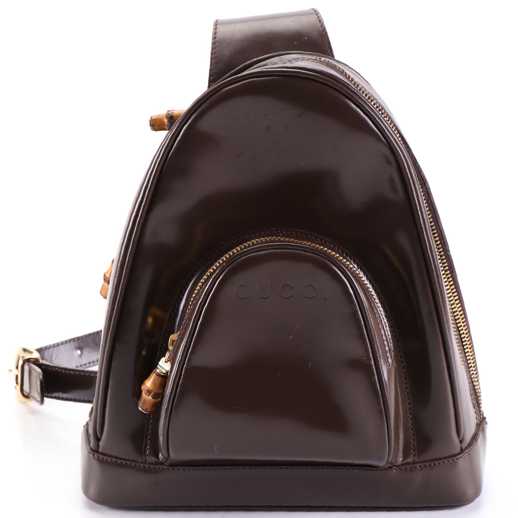 Gucci Bamboo Mini Sling Bag in Glazed Leather