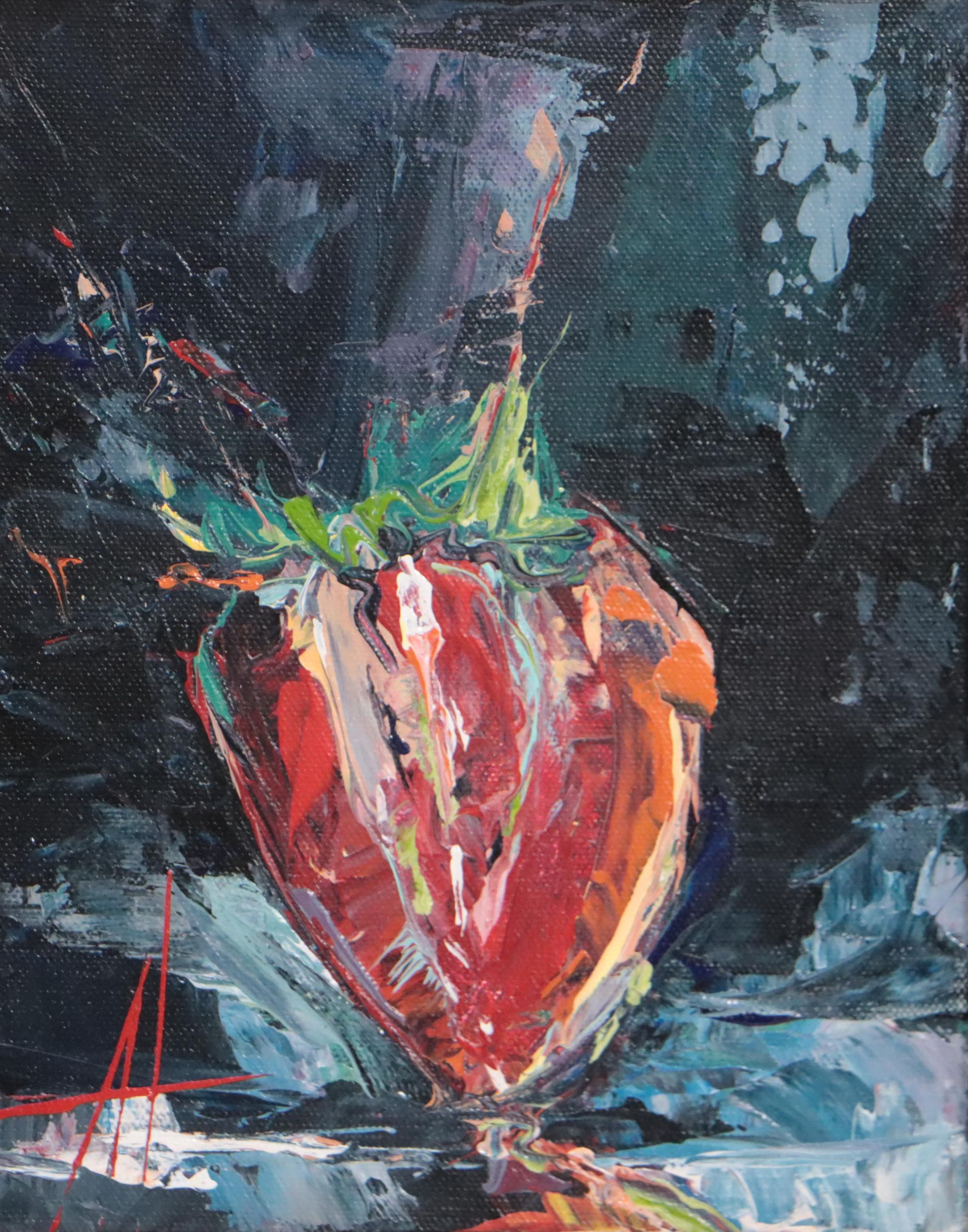 Anne Thoutip Acrylic Painting "Half Strawberry," 2017