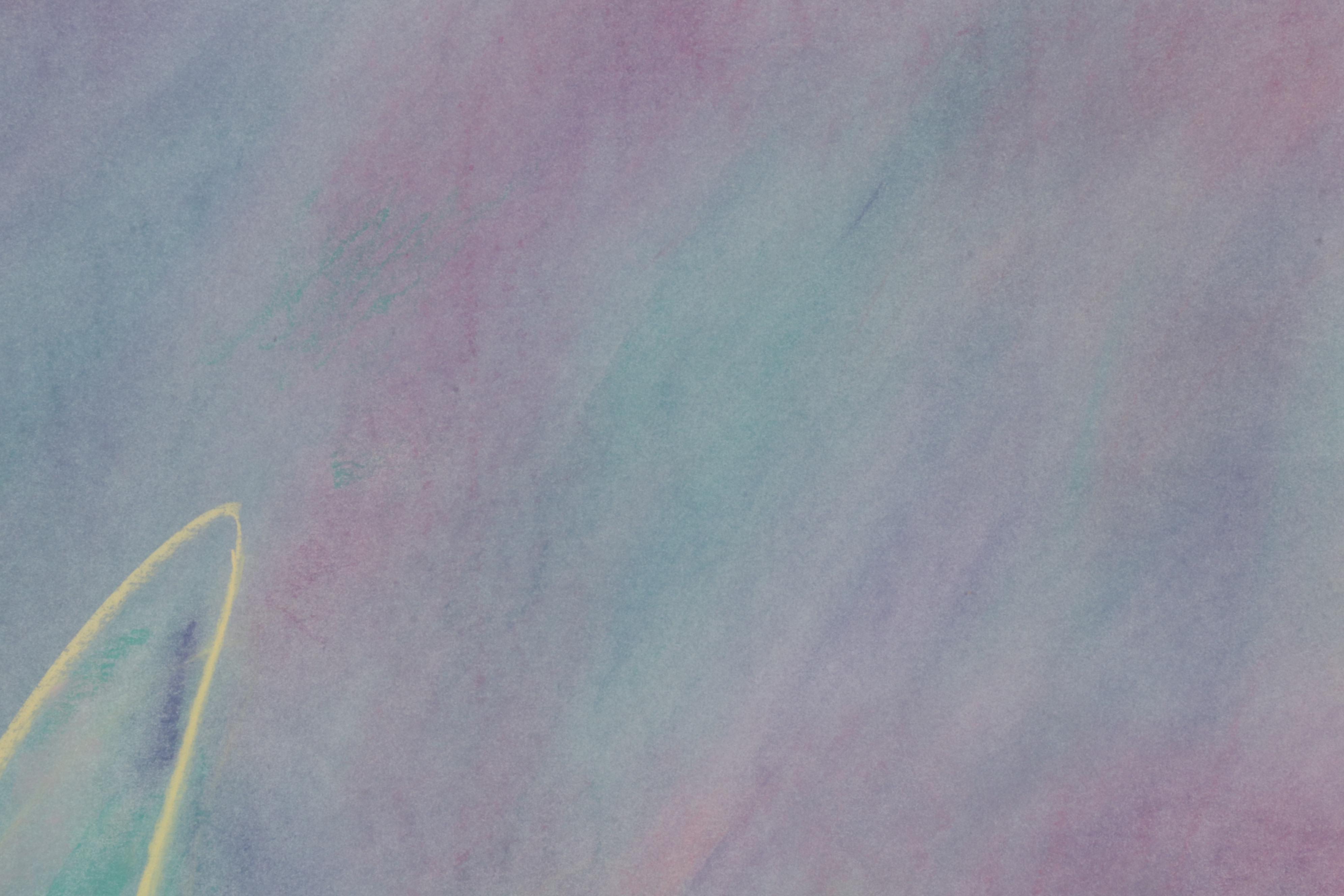 Abstract Pastel Drawing Assemblage, Late 20th Century