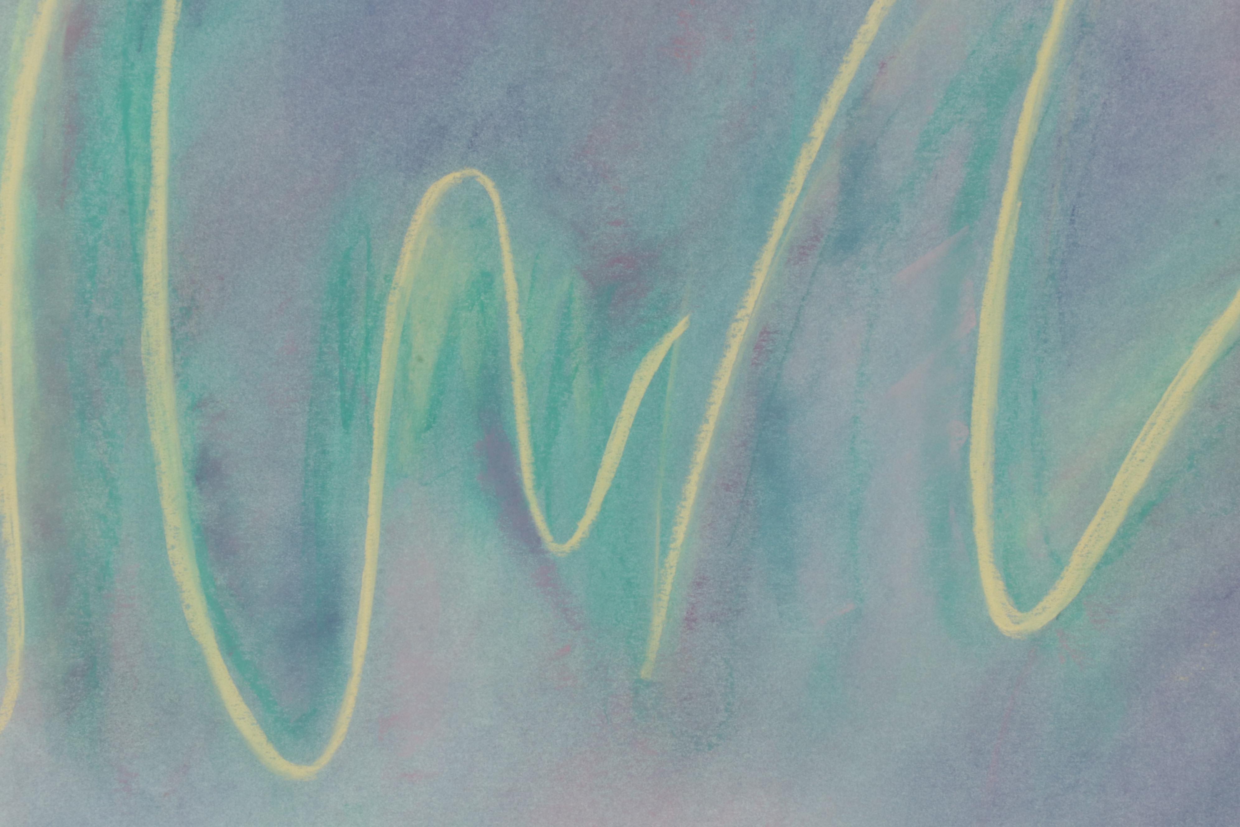 Abstract Pastel Drawing Assemblage, Late 20th Century