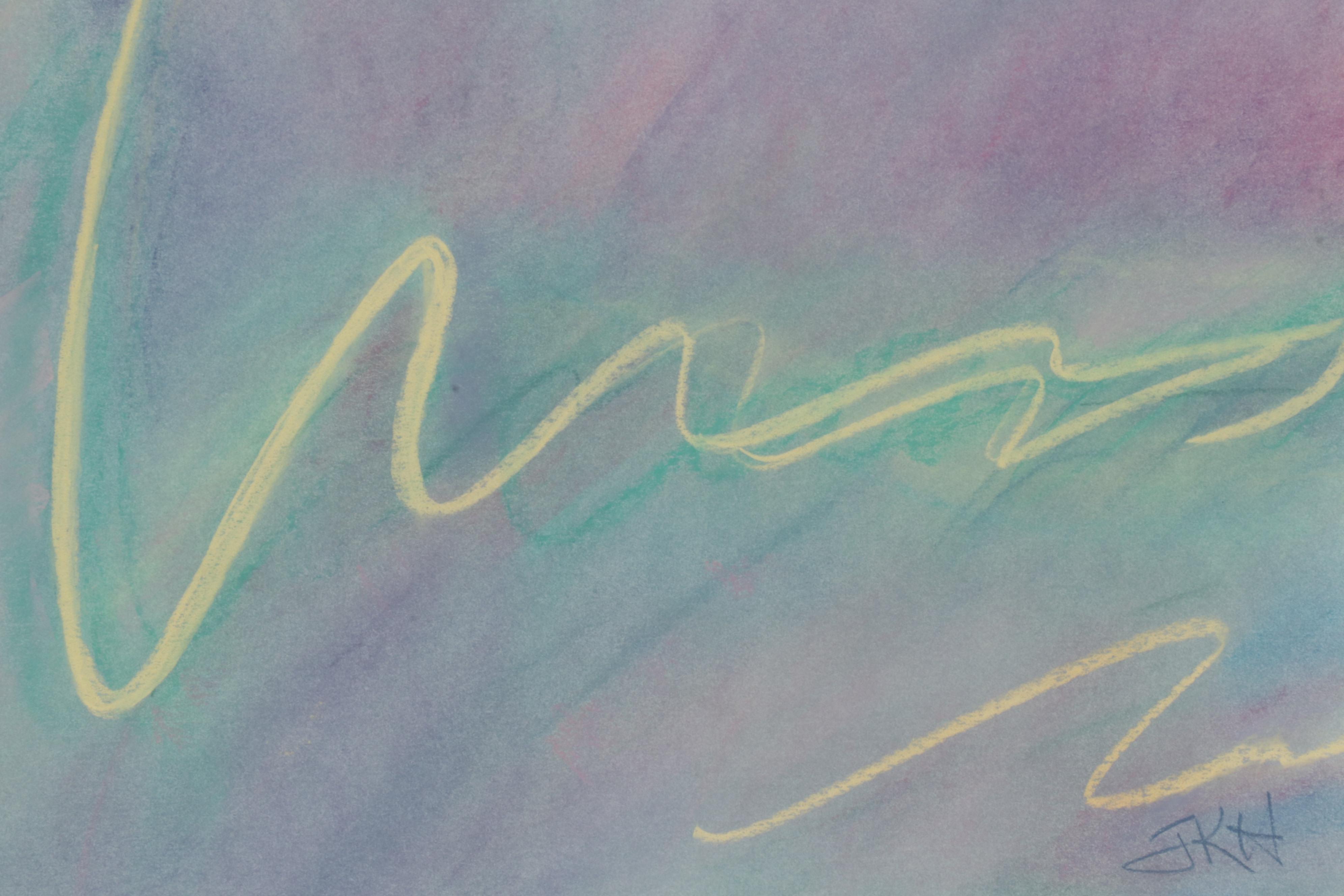 Abstract Pastel Drawing Assemblage, Late 20th Century