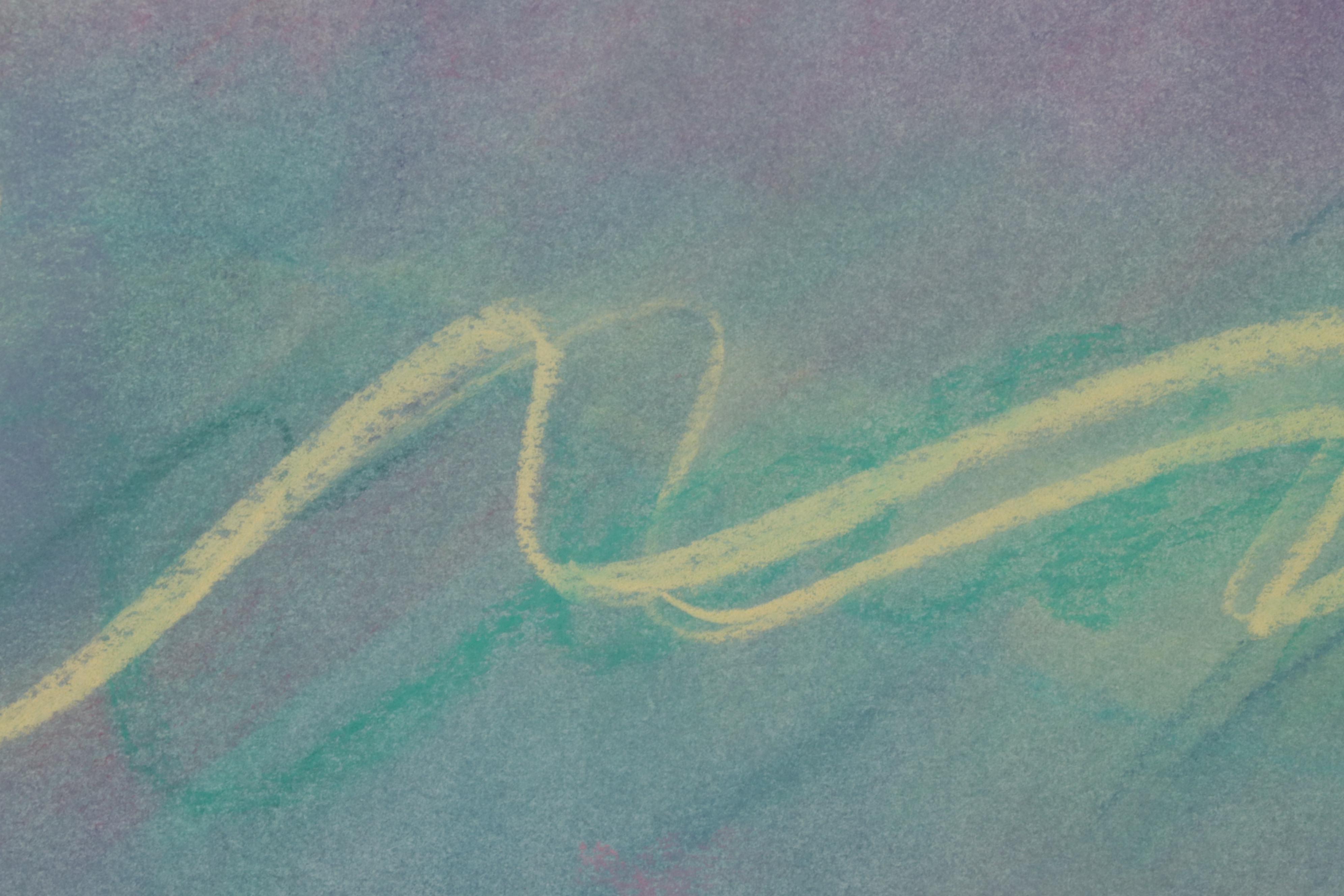 Abstract Pastel Drawing Assemblage, Late 20th Century