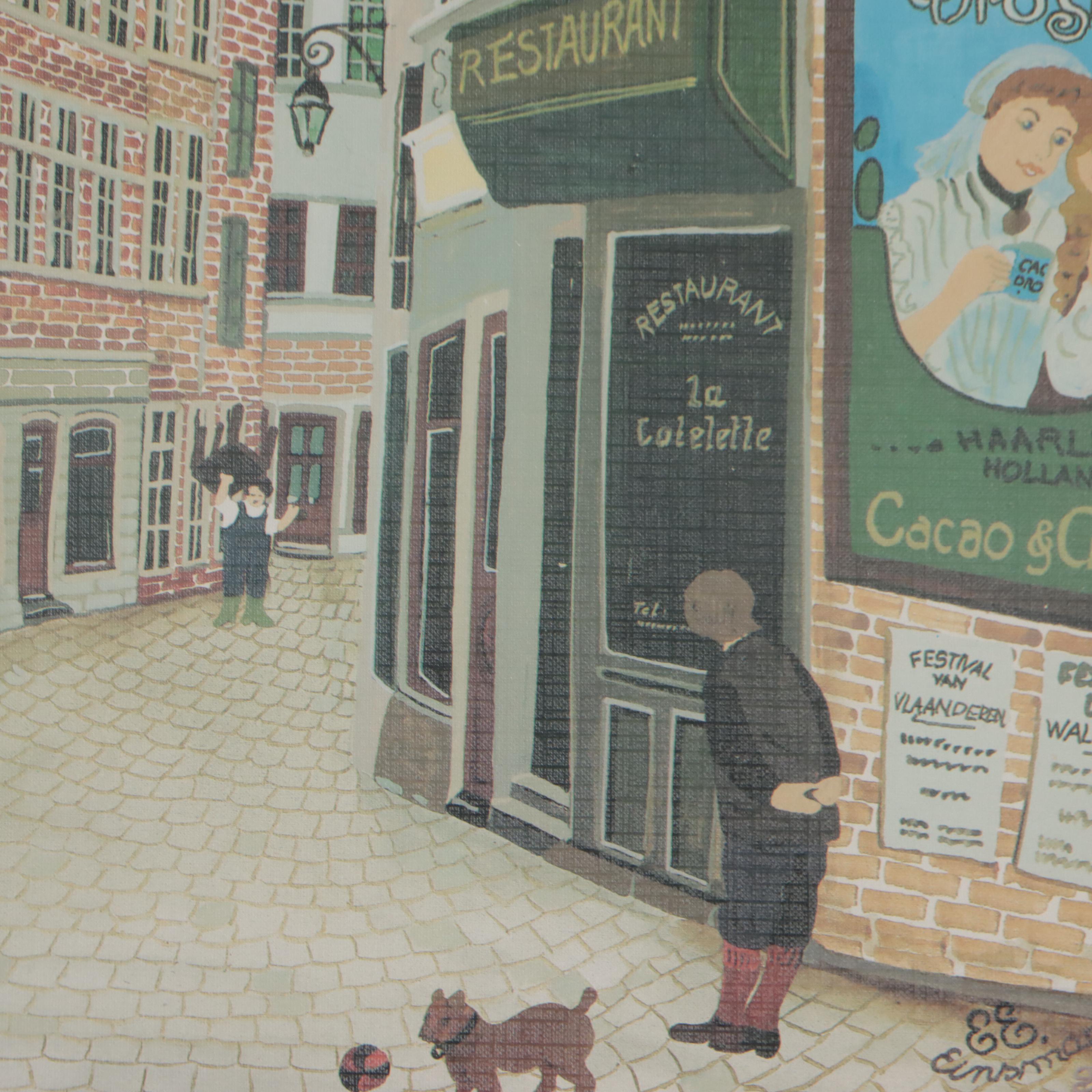 Elke Einsmann Offset Lithograph "Brussels," 1982