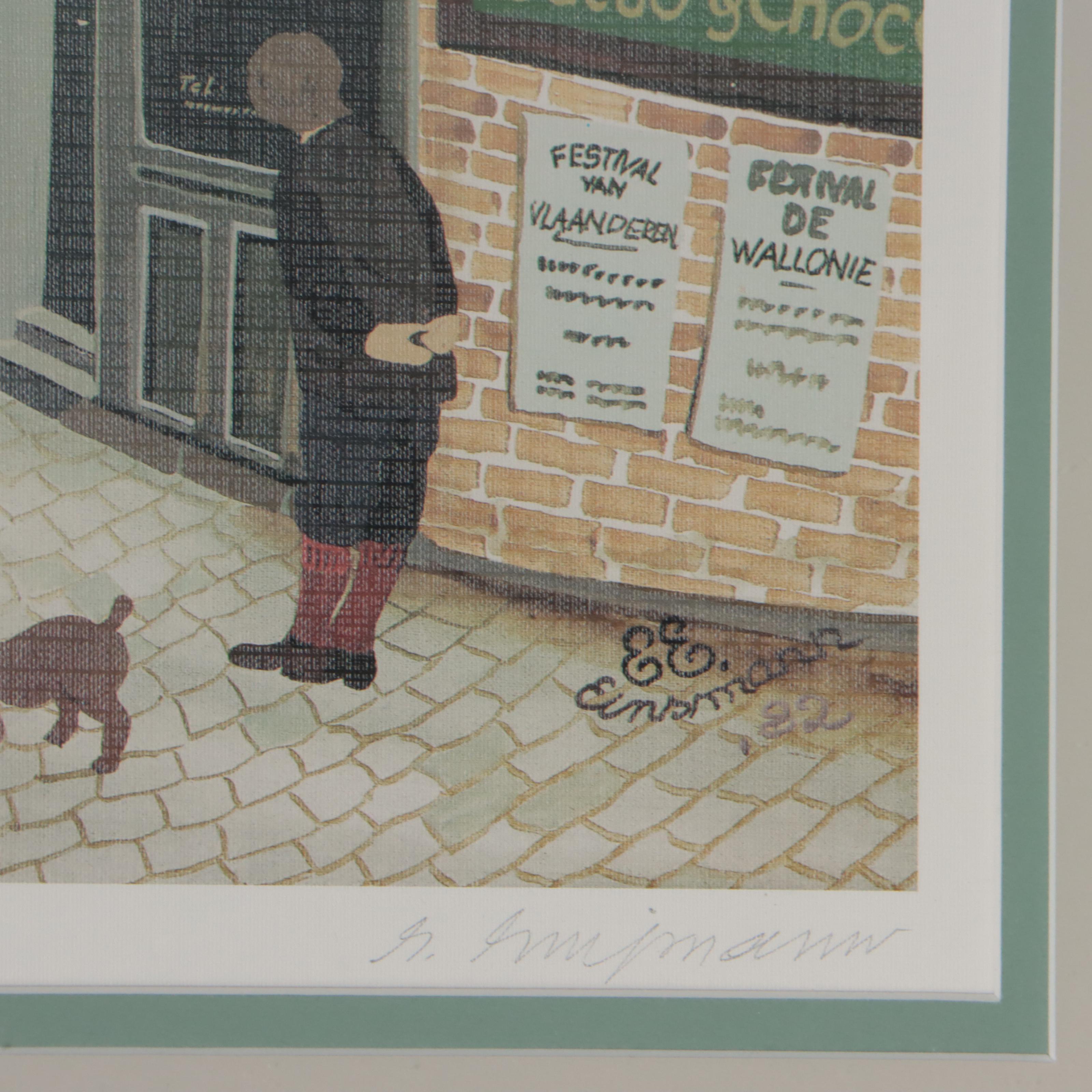 Elke Einsmann Offset Lithograph "Brussels," 1982