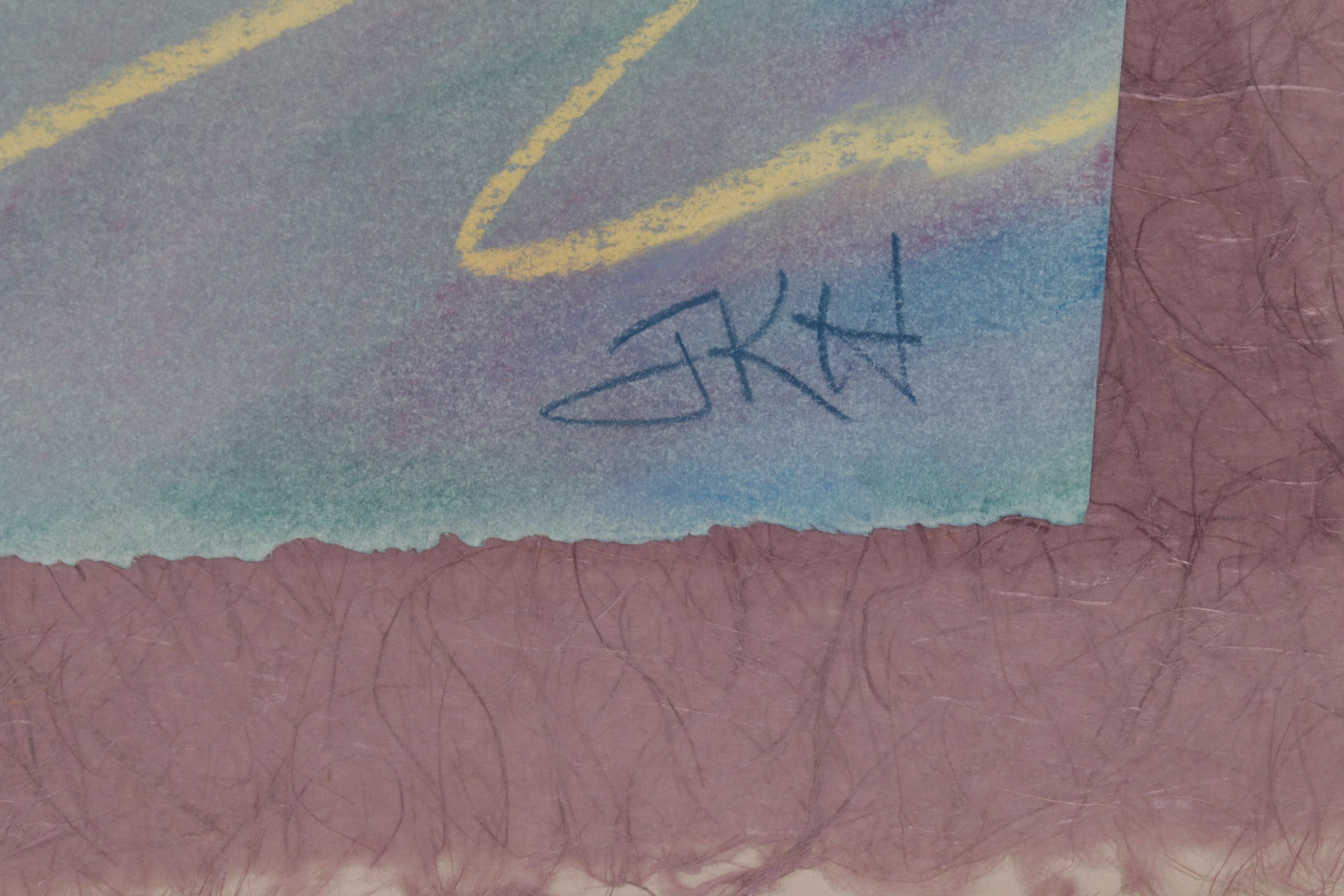 Abstract Pastel Drawing Assemblage, Late 20th Century