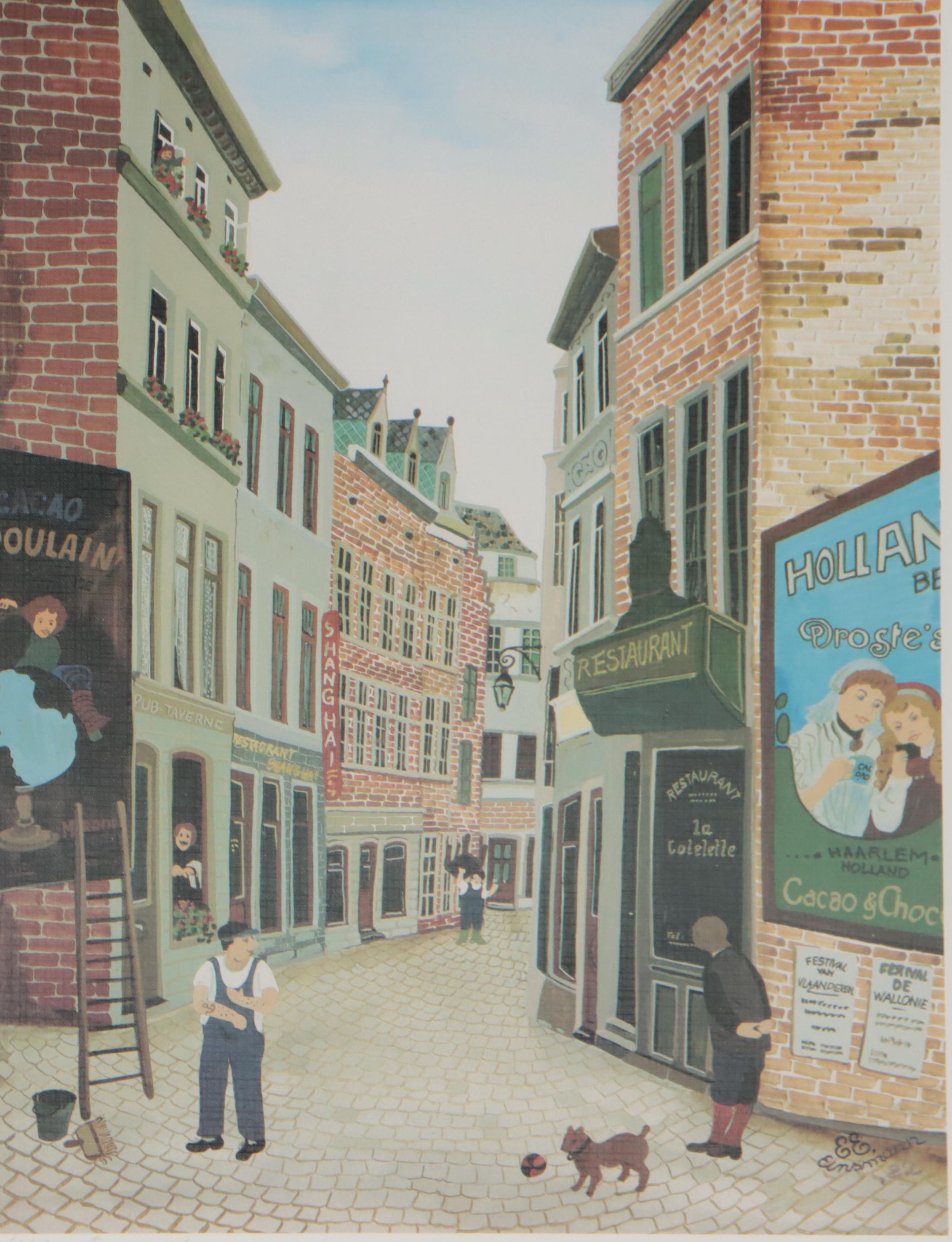 Elke Einsmann Offset Lithograph "Brussels," 1982