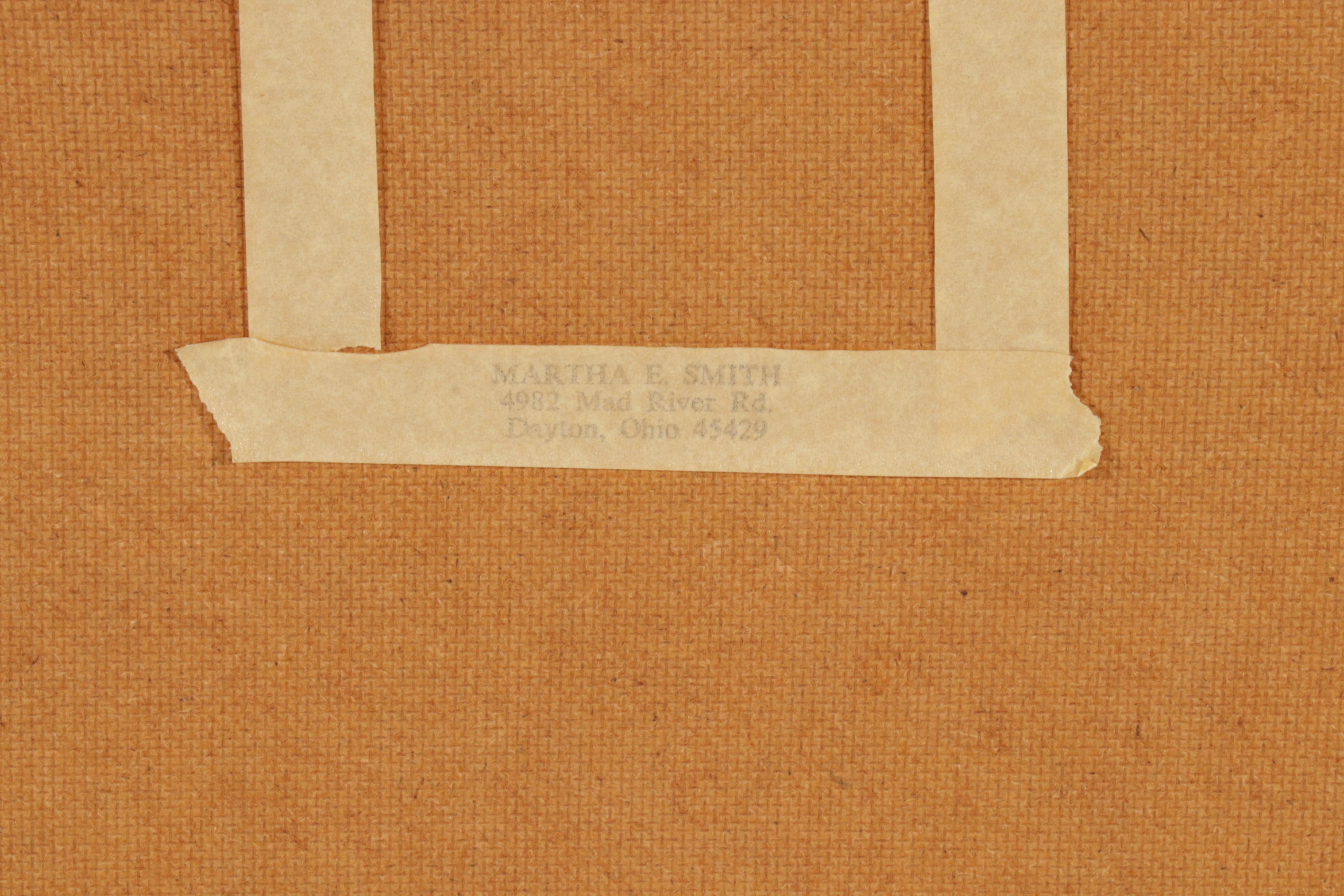 Martha E. Smith Floral Still Life Acrylic Painting, Late 20th Century