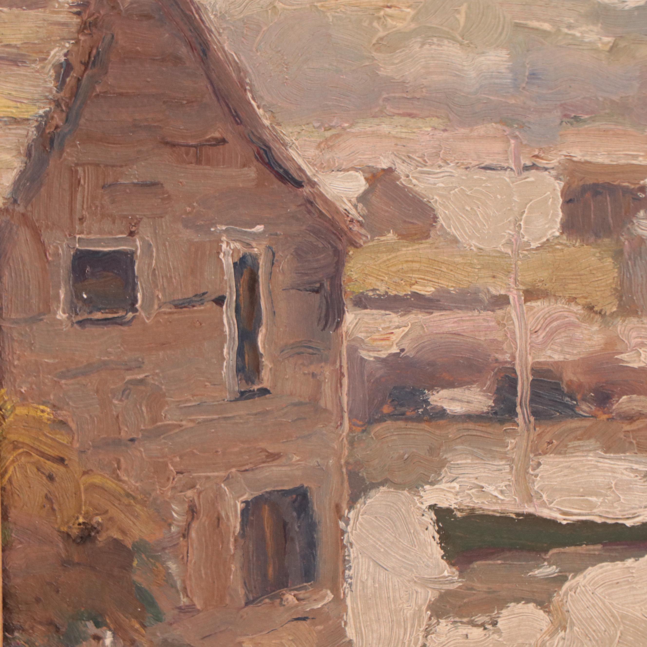 Joshua Tolford Oil Painting "Motif #1, Rockport," Circa 1936