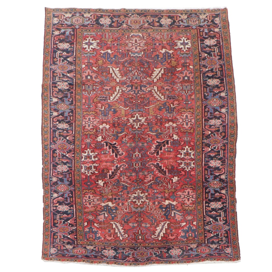 6'6 x 9'6 Hand-Knotted Persian Heriz Area Rug