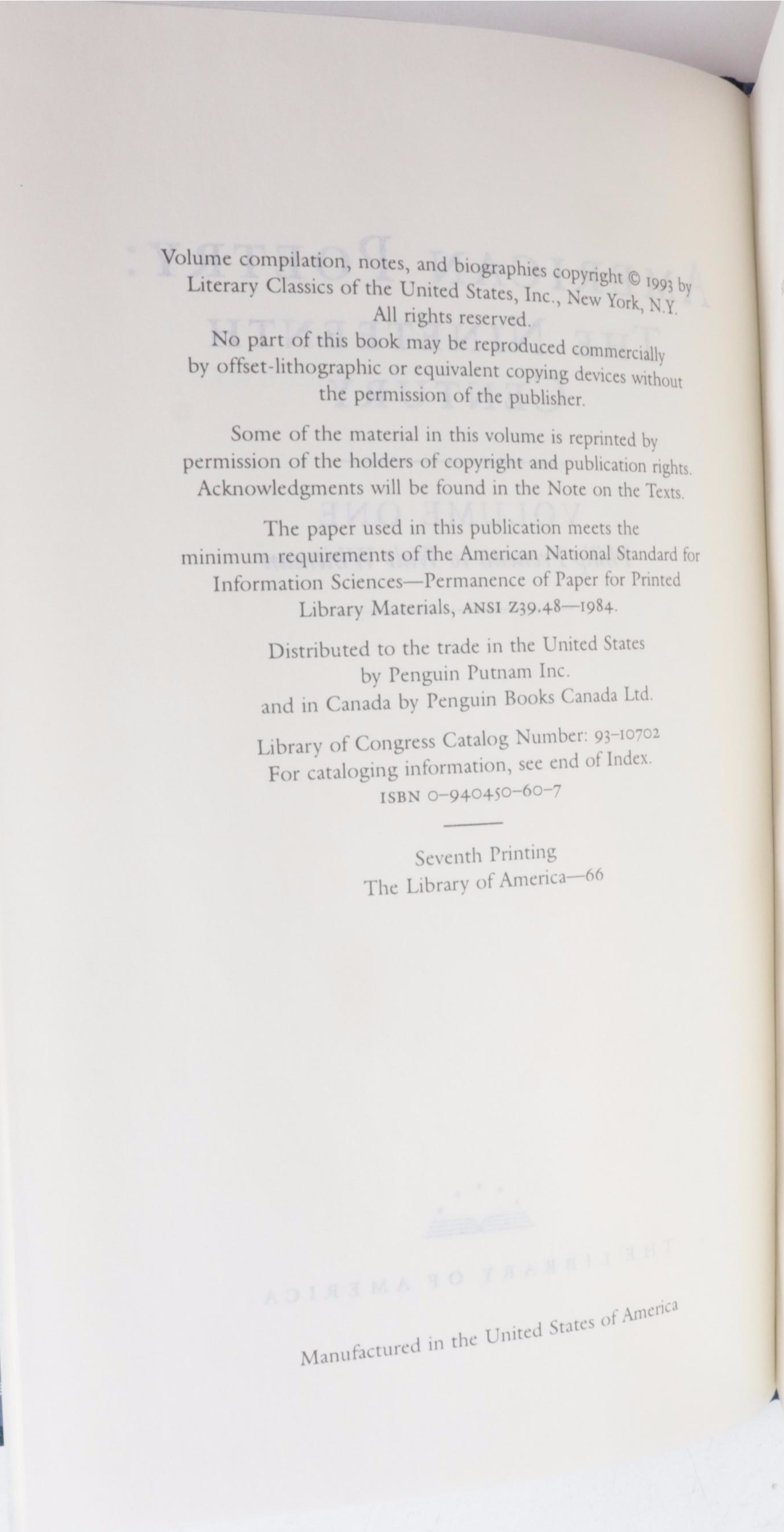 Library of America "American Poetry," "Debate on the Constitution," and More
