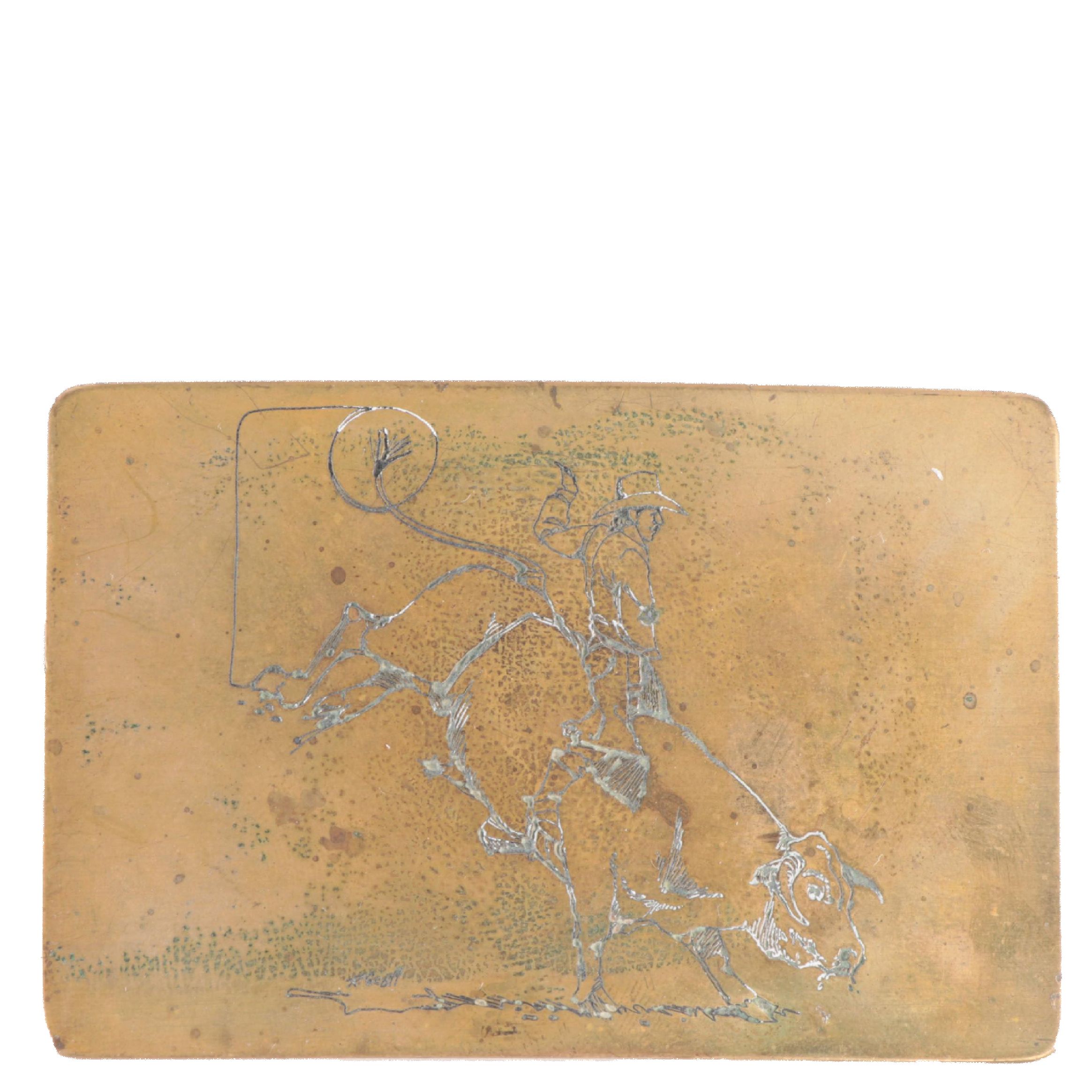 Ampersand Brass Bull Riding Belt Buckle