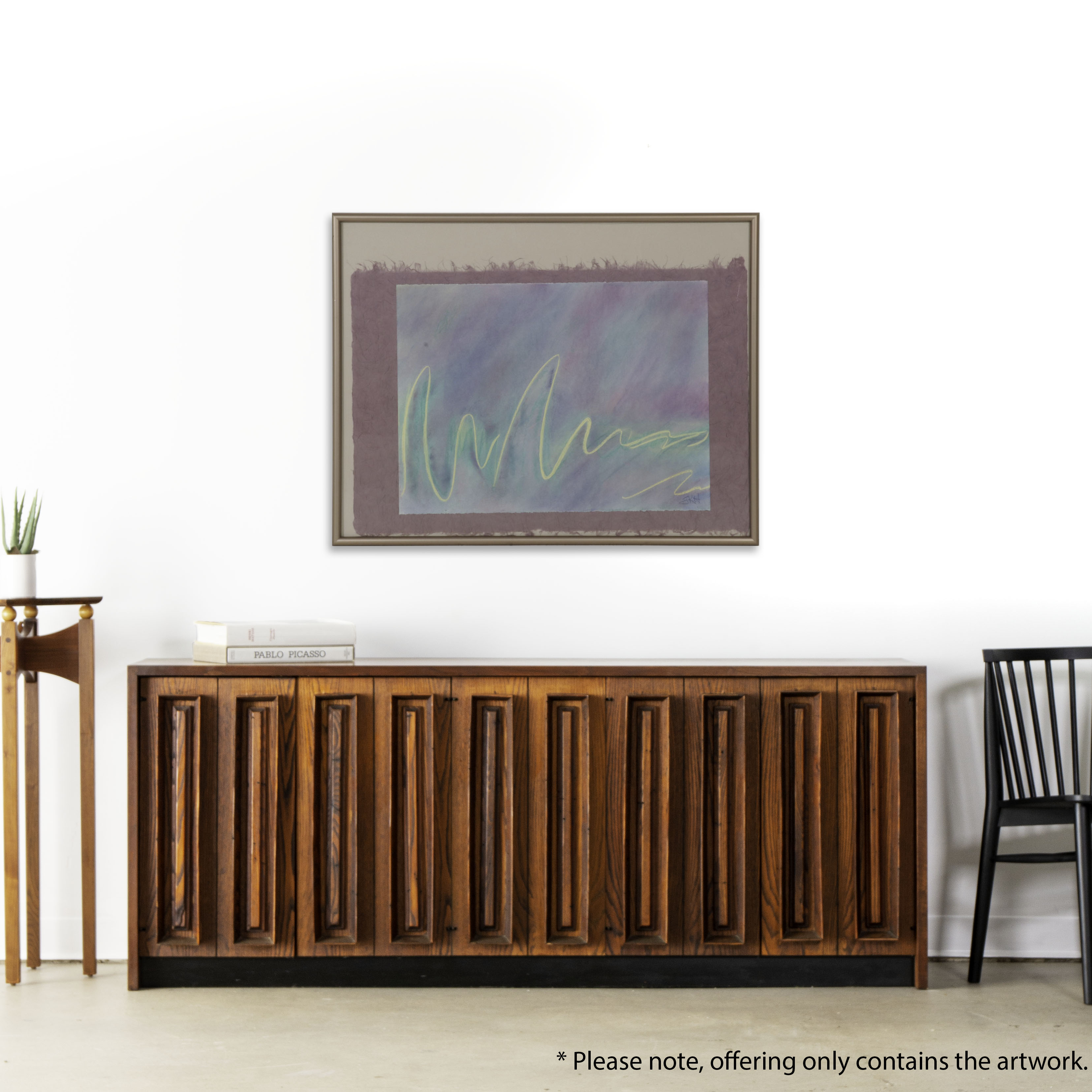 Abstract Pastel Drawing Assemblage, Late 20th Century