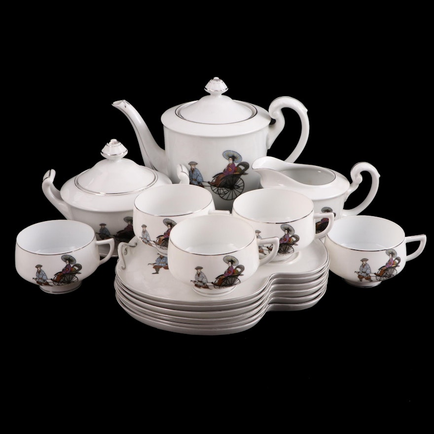 Japanese Hakuson China Tea Set