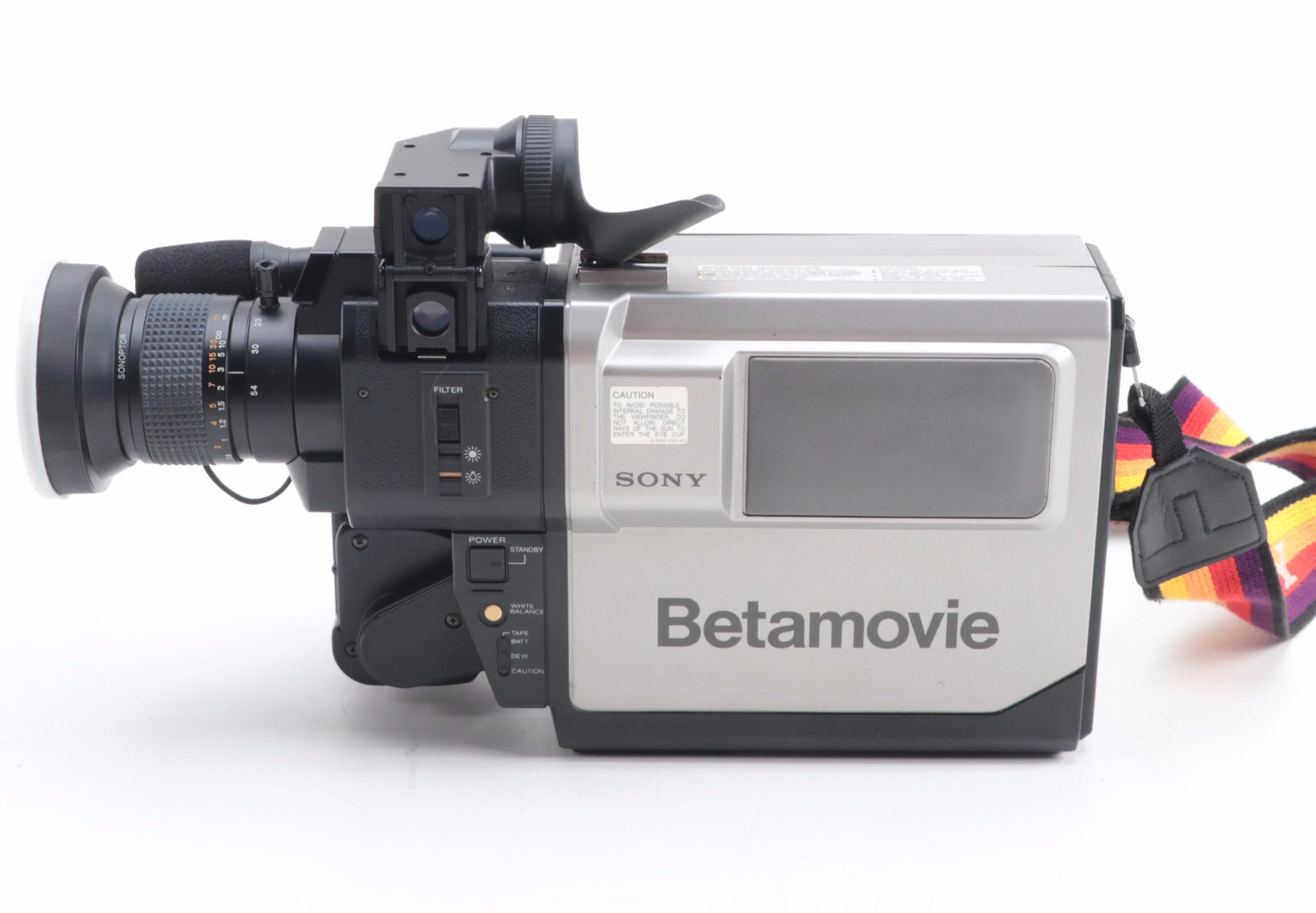 Sony Betamovie No. BMC-110 Video Camera and Case, 1980s